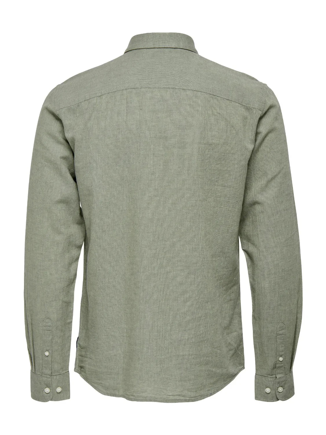 Camisa Lino ONLY&SONS Caiden Verde Swam | Bicos de Fío