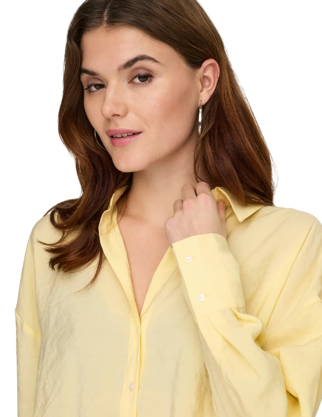Camisa Loose ONLY Zazima Amarillo | Bicos de Fío
