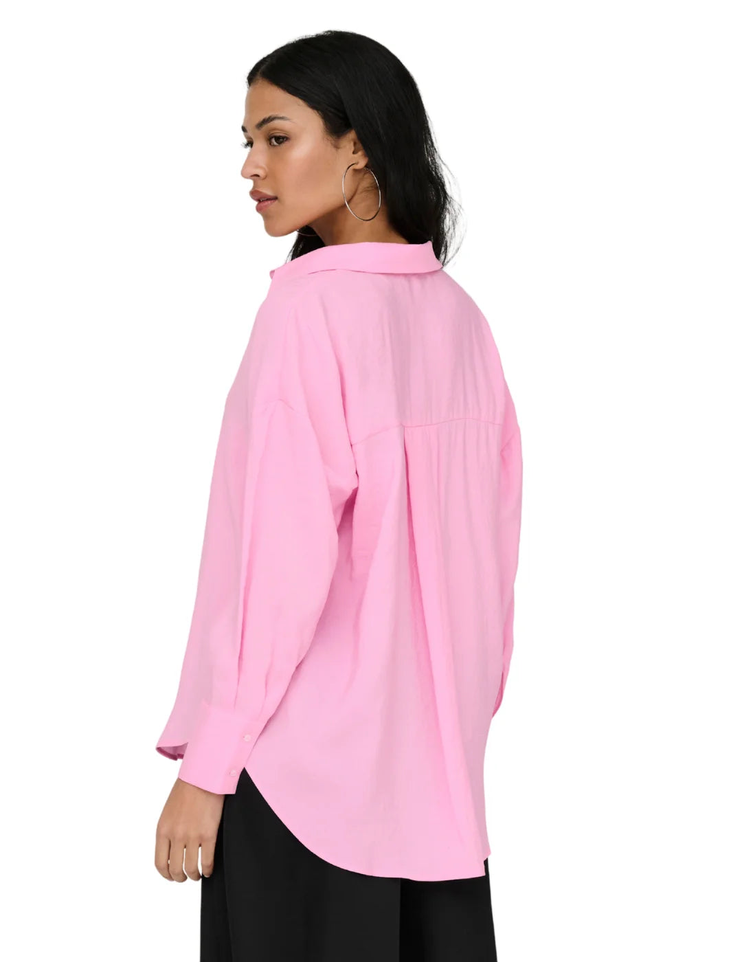 Camisa Loose ONLY Zazima Rosa | Bicos de Fío