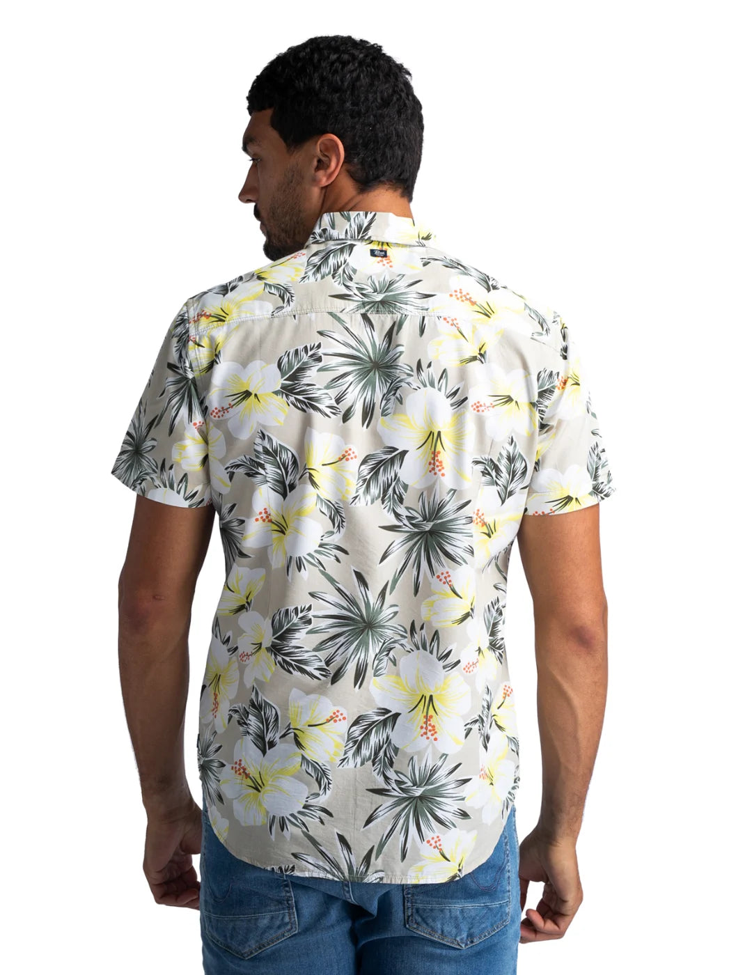 Camisa Petrol Industries Botanical Blanco | Bicos de Fío