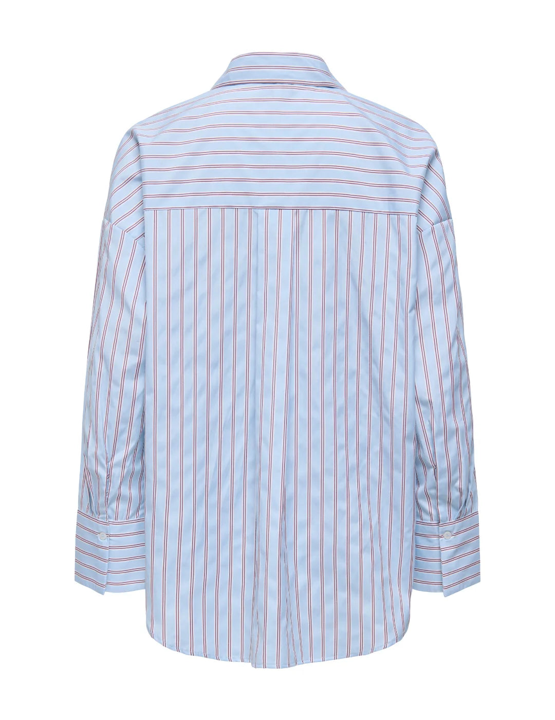 Camisa ONLY Oregon Alva Rayas Dusty Azul | Bicos de Fío