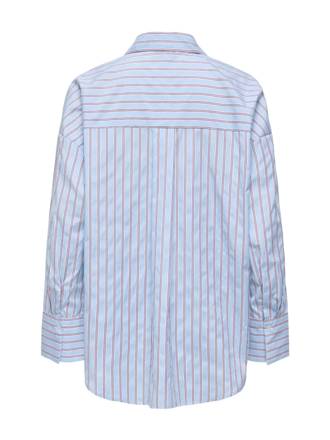 Camisa ONLY Oregon Alva Rayas Dusty Azul | Bicos de Fío