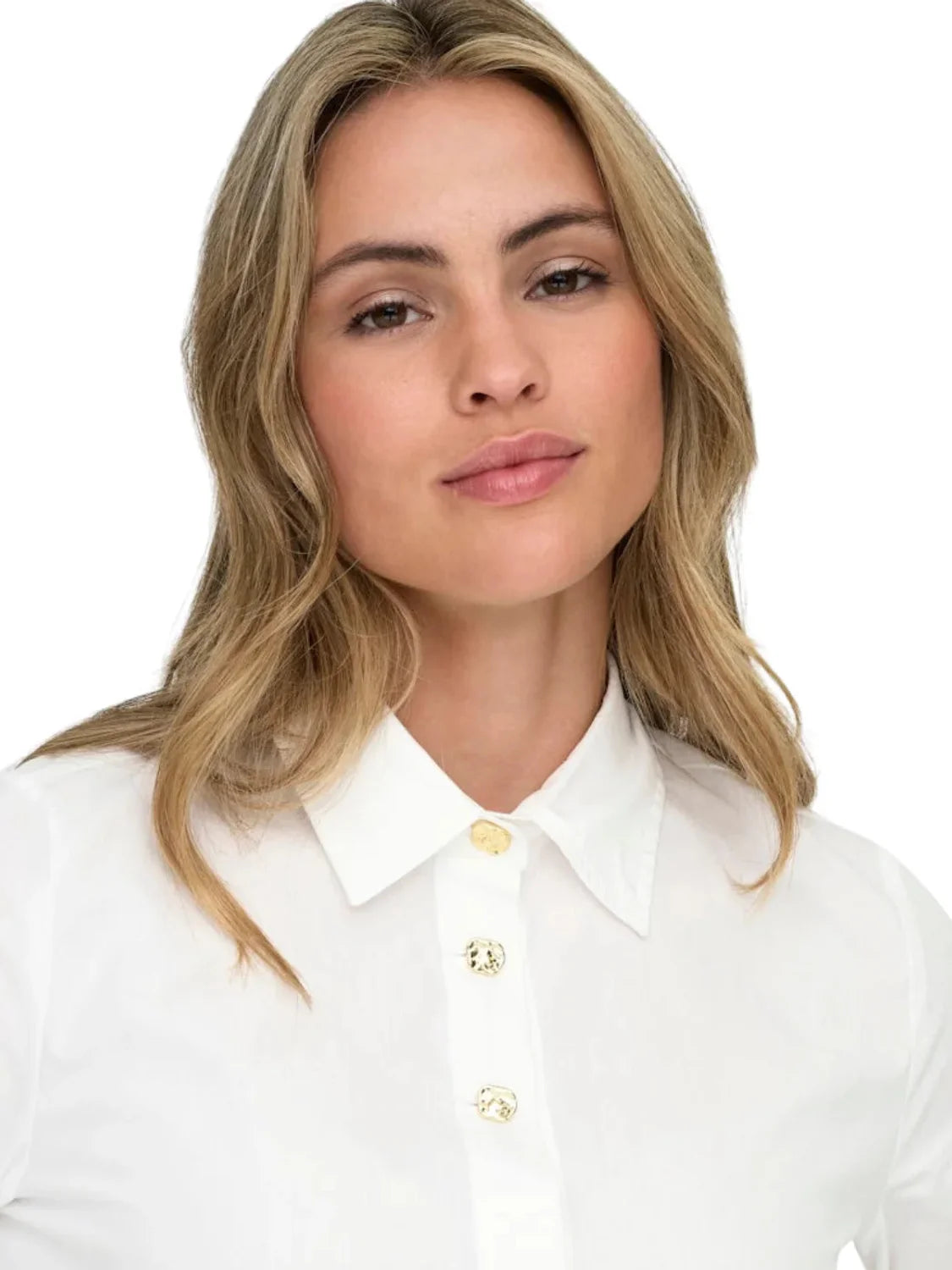 Camisa ONLY Sable Blanco | Bicos de Fío