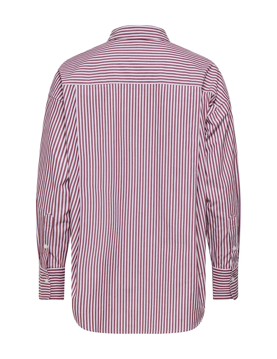 Camisa ONLY Virana Rayas Granate Fig | Bicos de Fío