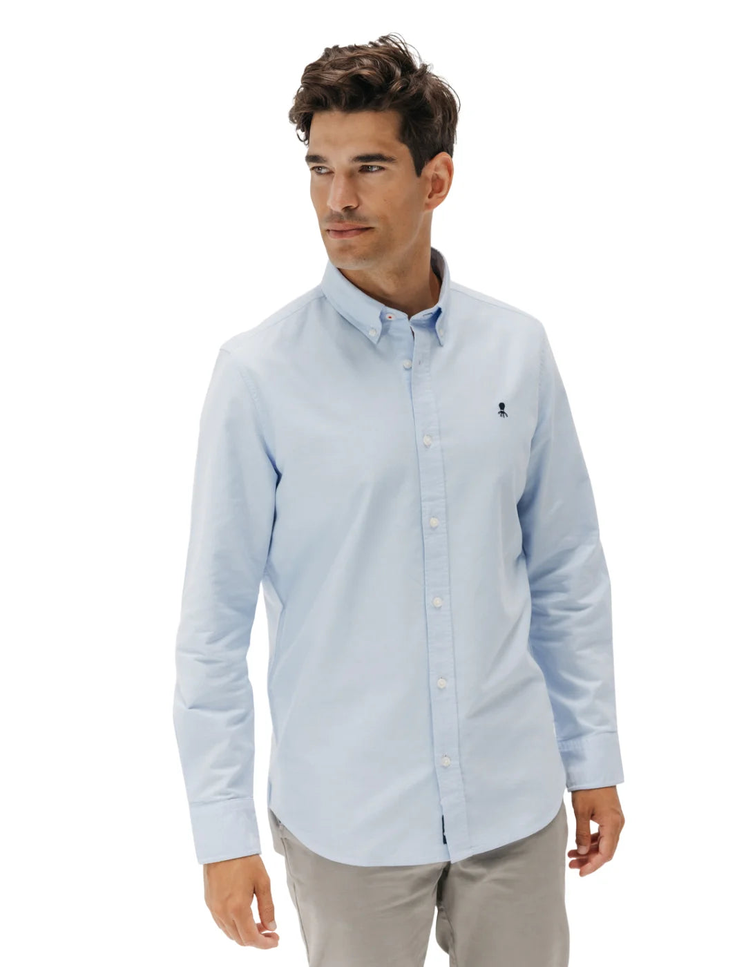 Camisa Oxford Casual El Pulpo Azul | Bicos de Fío