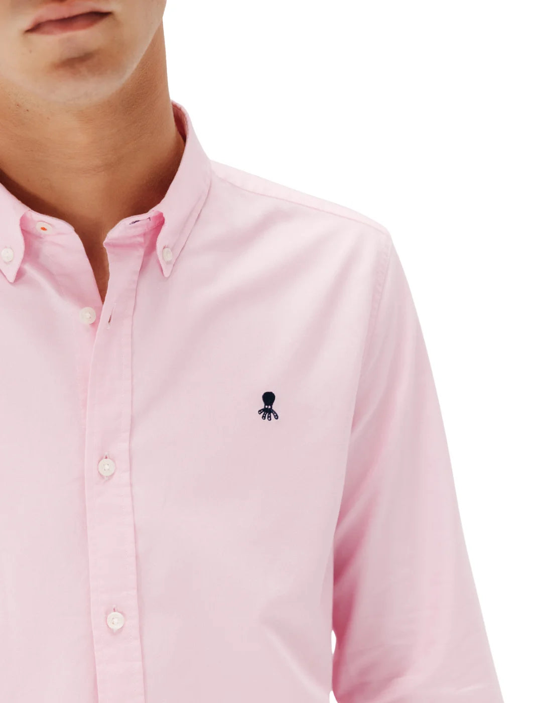 Camisa Oxford Casual El Pulpo Rosa | Bicos de Fío