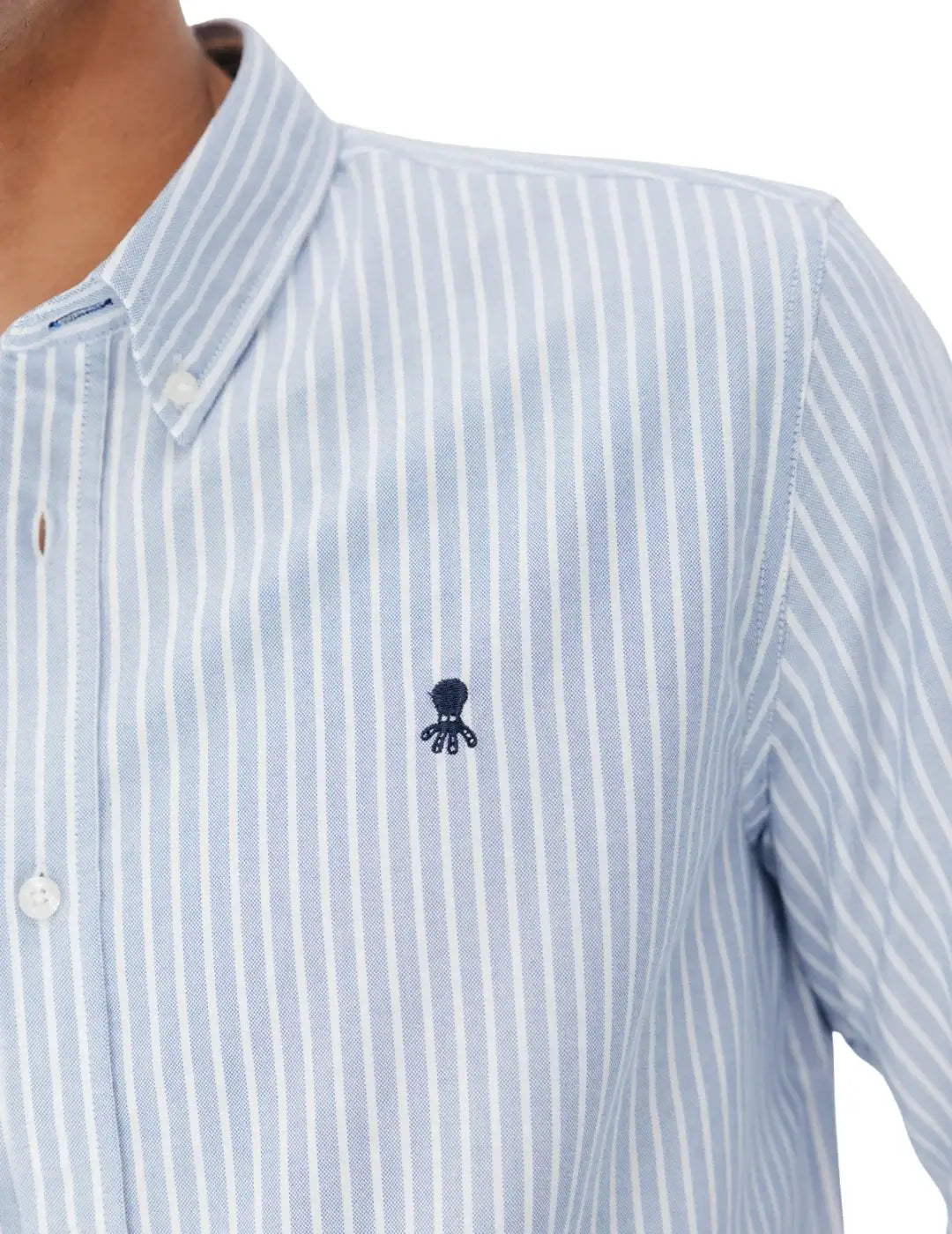 Camisa Oxford El Pulpo Rayas Azul | Bicos de Fío