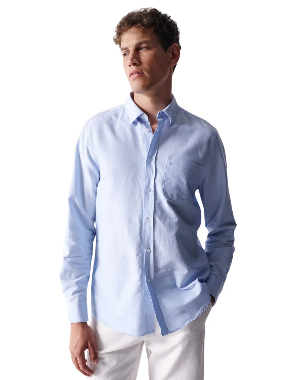 Camisa Oxford Salsa Jeans Azul | Bicos de Fío