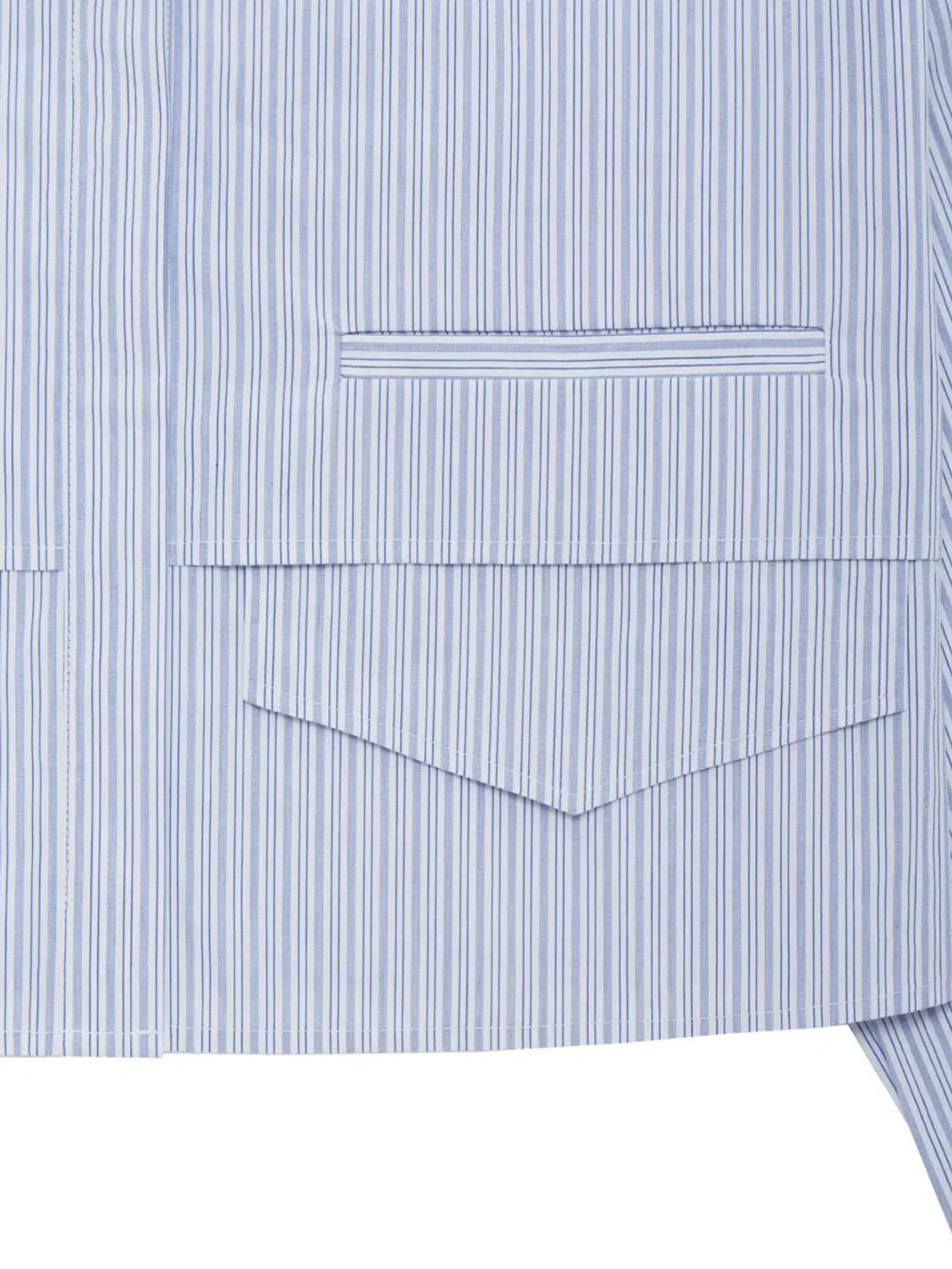 Camisa Popelin Cropped BALMOHK Azul | Bicos de Fío