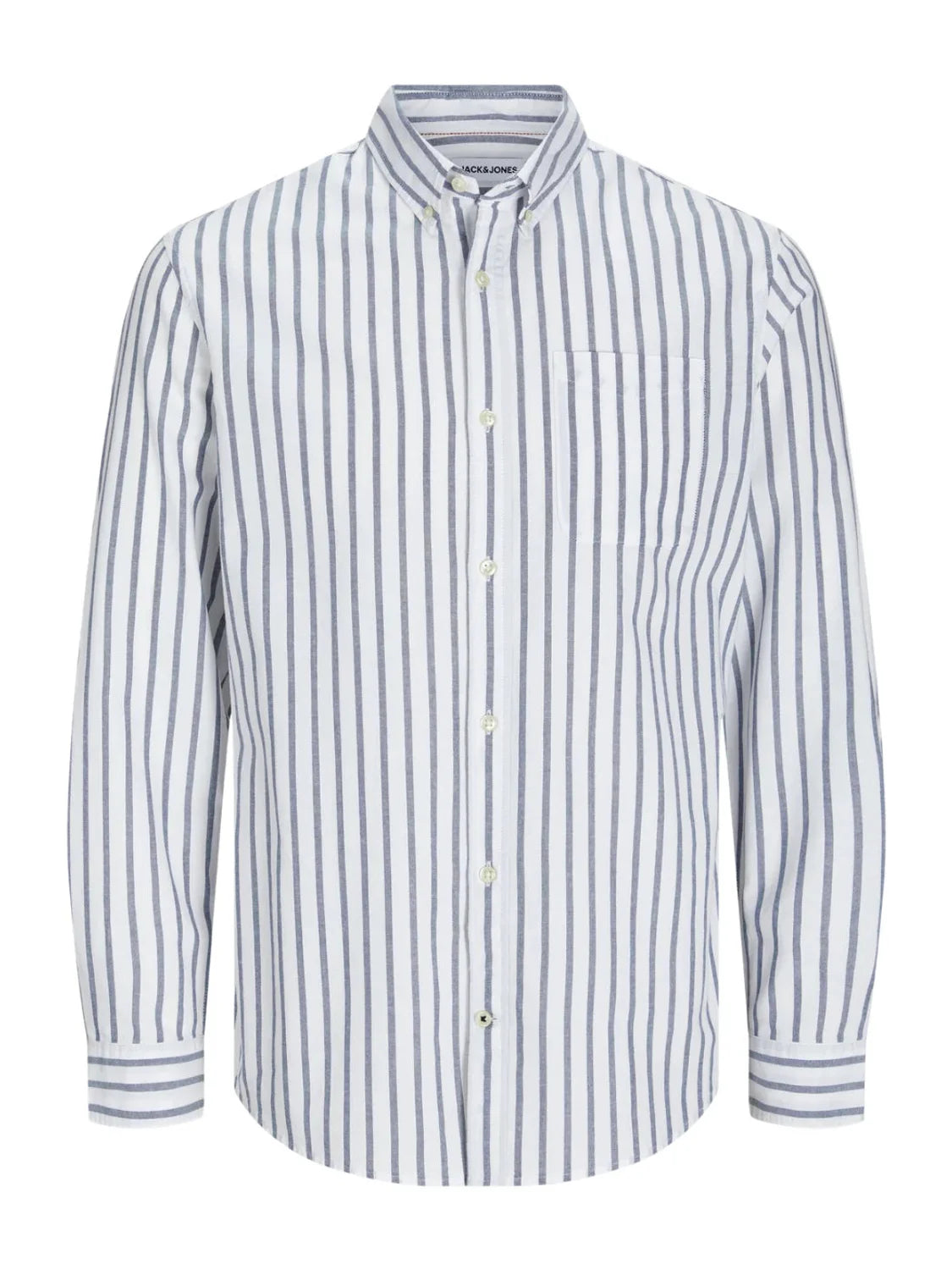 Camisa Manga Larga Jack & Jones Rayas Azul | Bicos de Fío