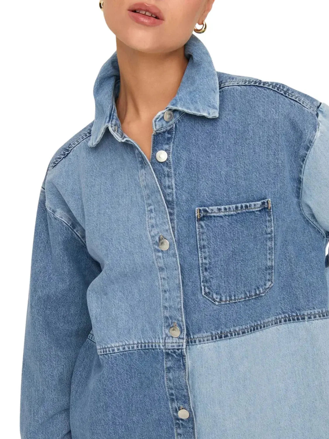 Camisa Vaquera Only Onlsanina Azul | Bicos de Fío