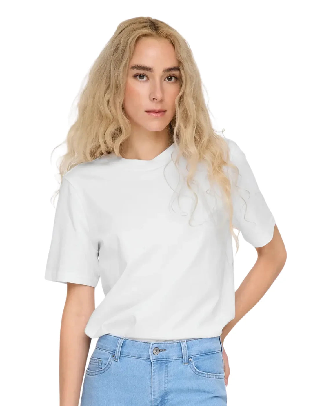 Camiseta ONLY Monja Blanco | Bicos de Fío