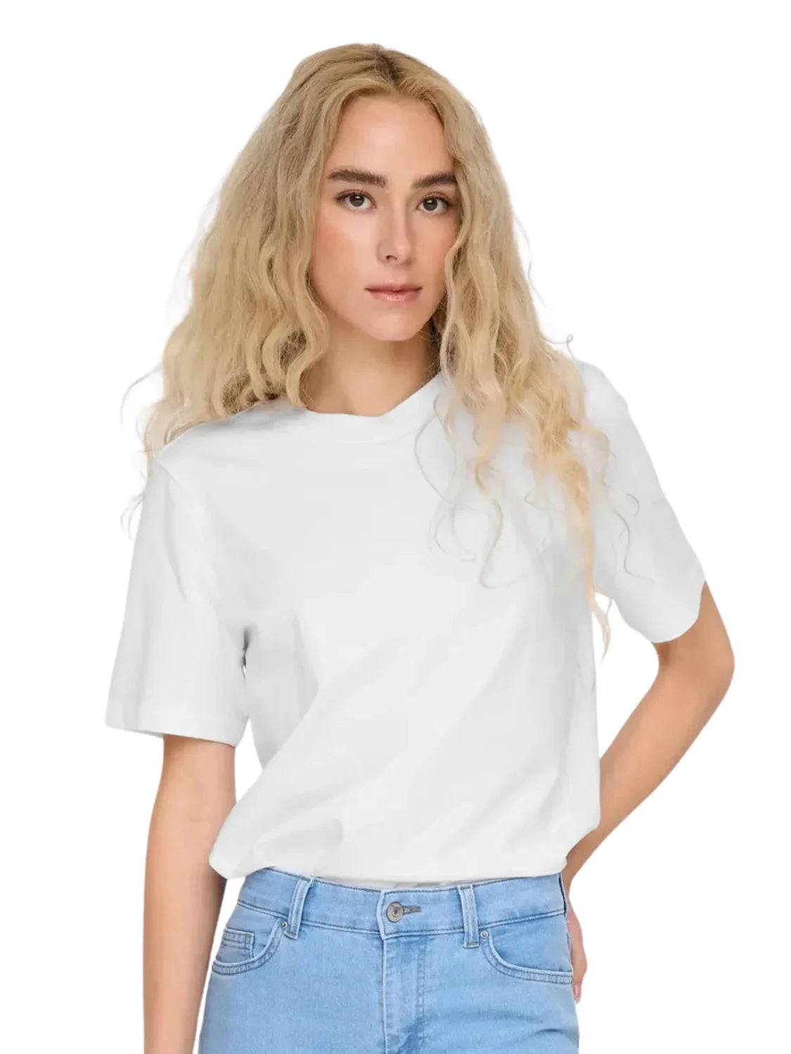Camiseta ONLY Monja Blanco | Bicos de Fío