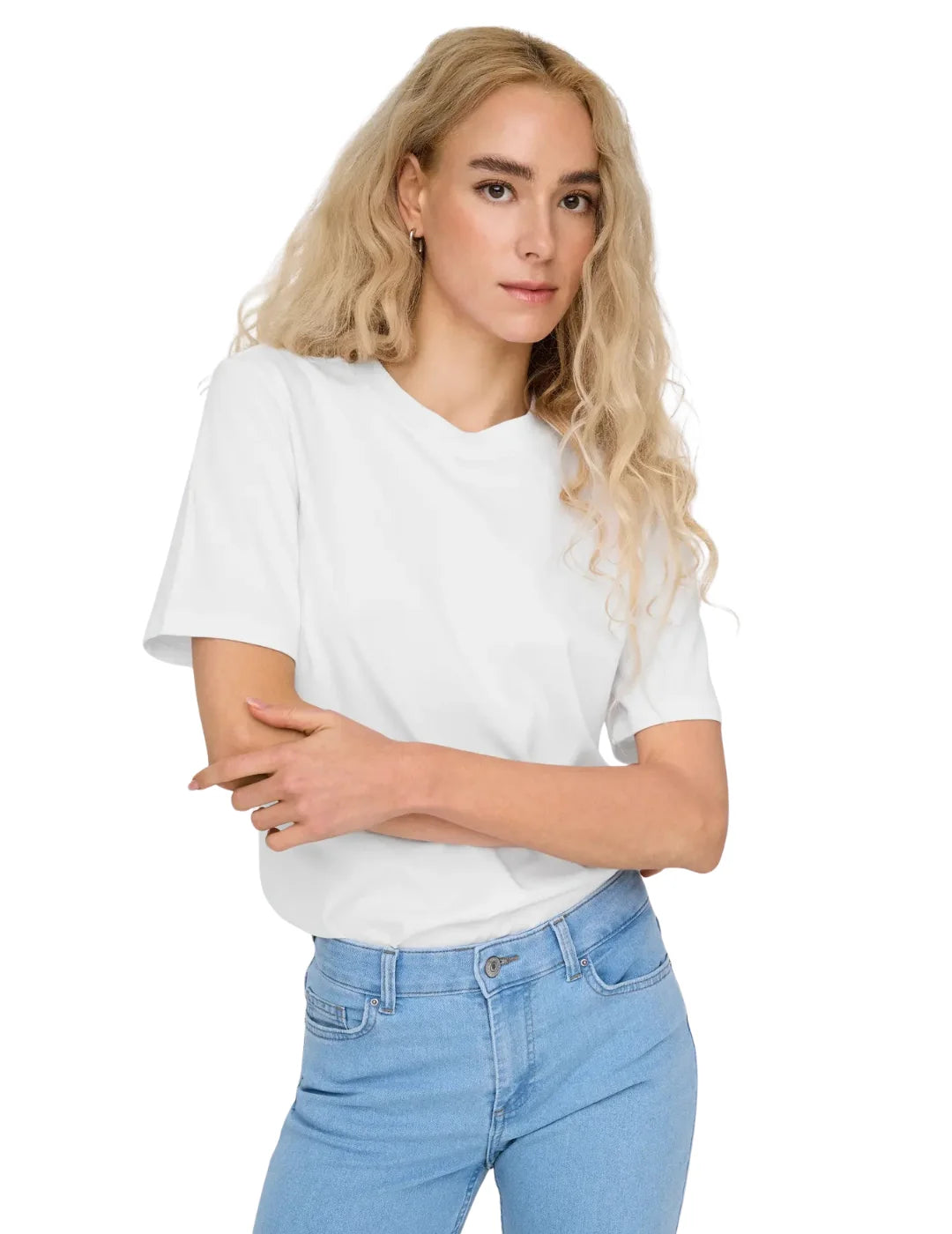 Camiseta ONLY Monja Blanco | Bicos de Fío