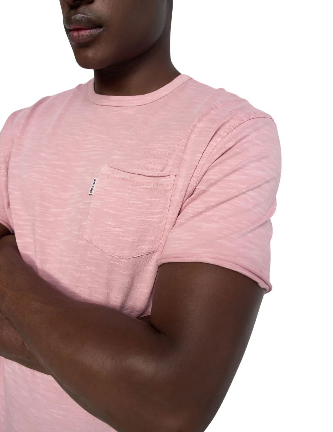 Camiseta Salsa Jeans Bolsillo Rosa | Bicos de Fío