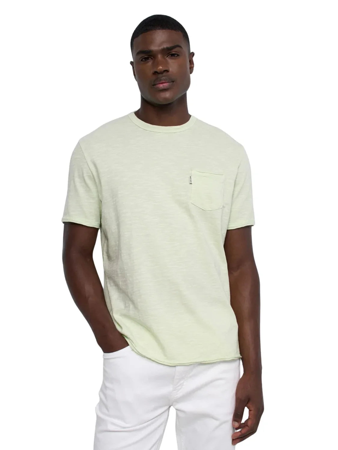 Camiseta Salsa Jeans Bolsillo Verde Lima | Bicos de Fío