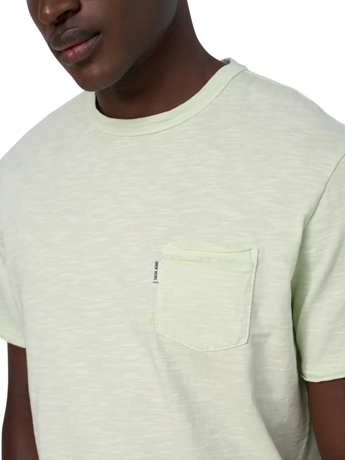 Camiseta Salsa Jeans Bolsillo Verde Lima | Bicos de Fío