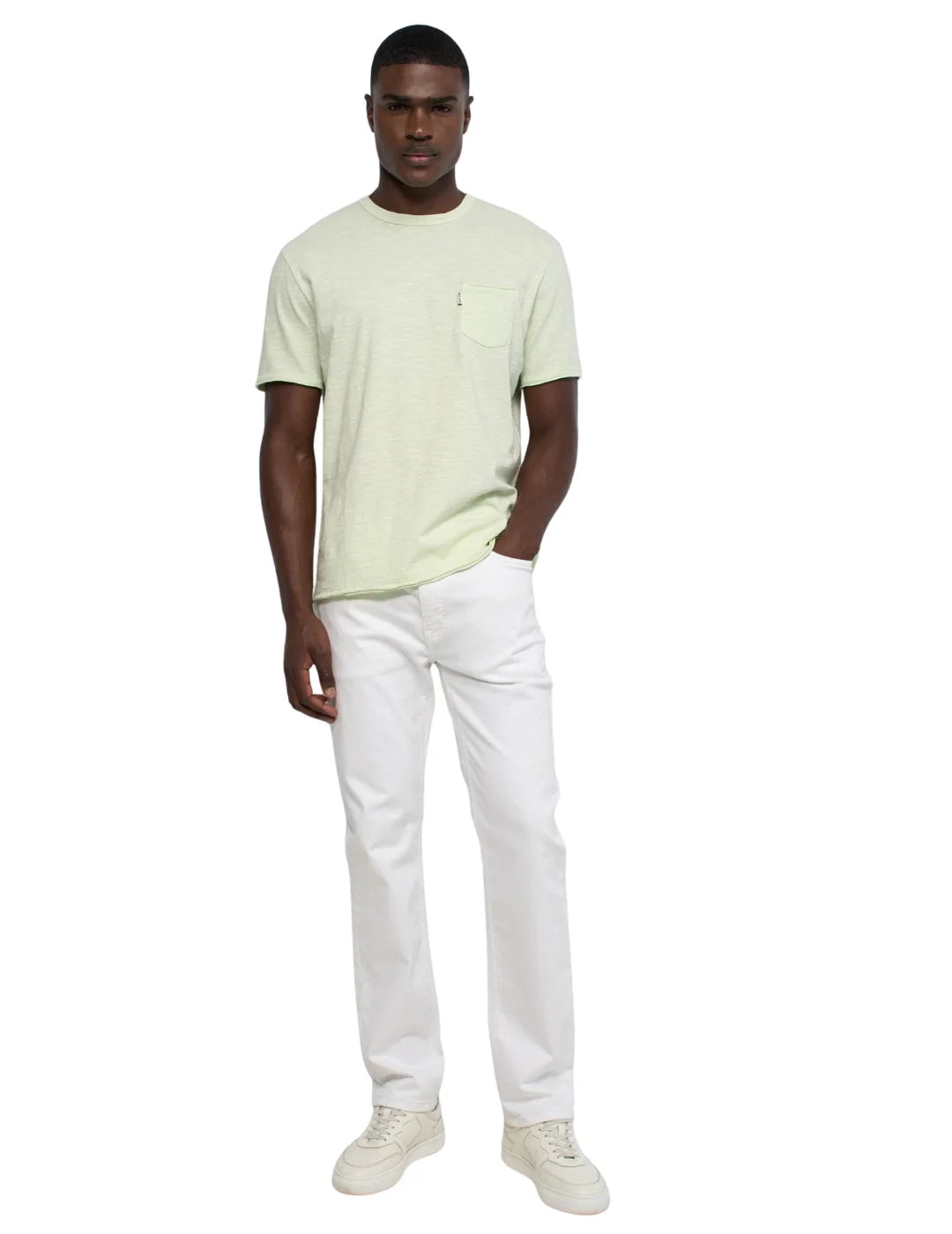 Camiseta Salsa Jeans Bolsillo Verde Lima | Bicos de Fío