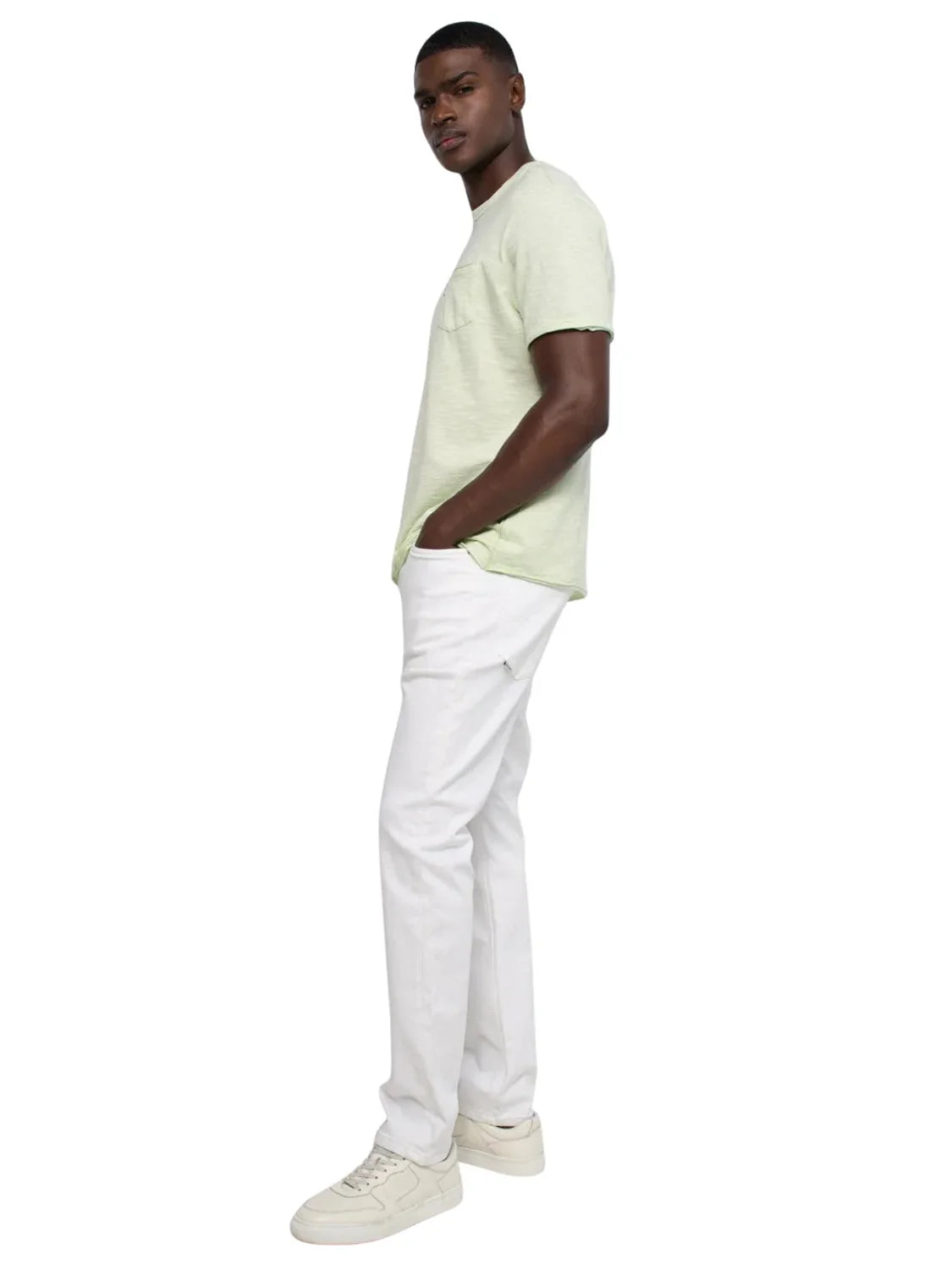 Camiseta Salsa Jeans Bolsillo Verde Lima | Bicos de Fío