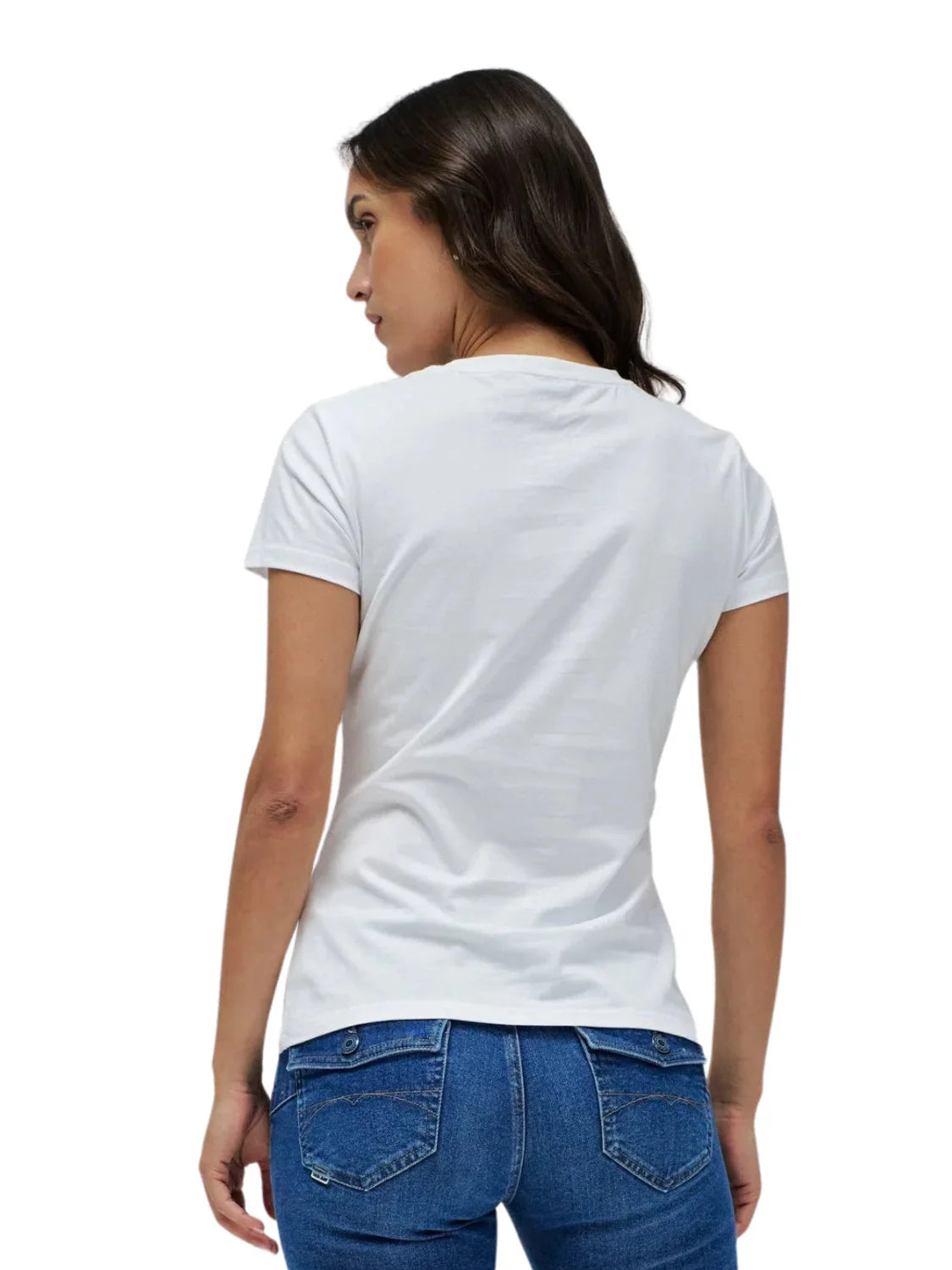 Camiseta Básica Bordado Salsa Jeans Blanco | Bicos de Fío