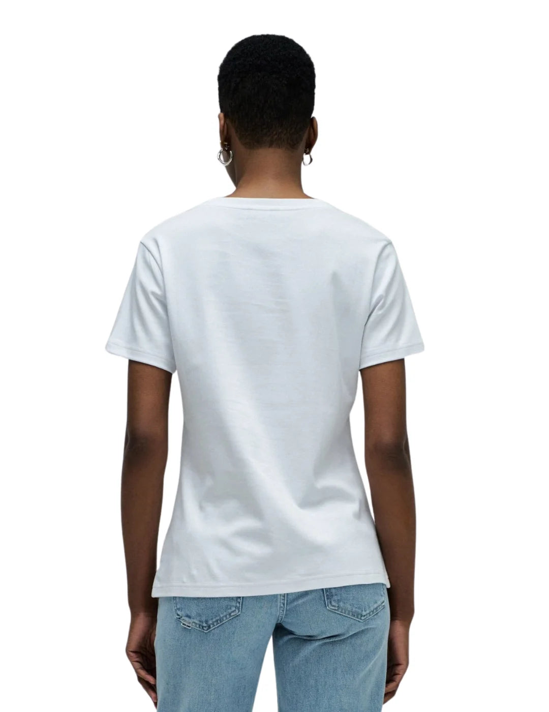 Camiseta Salsa Jeans Branding Brillo Blanco | Bicos de Fío
