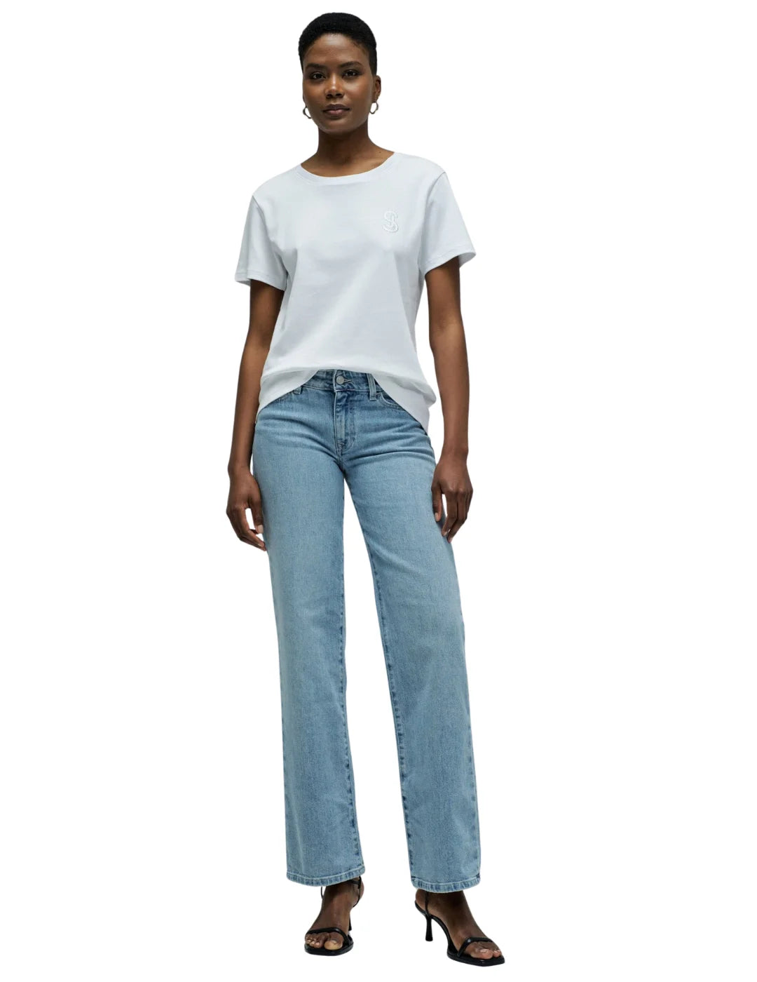 Camiseta Salsa Jeans Branding Brillo Blanco | Bicos de Fío