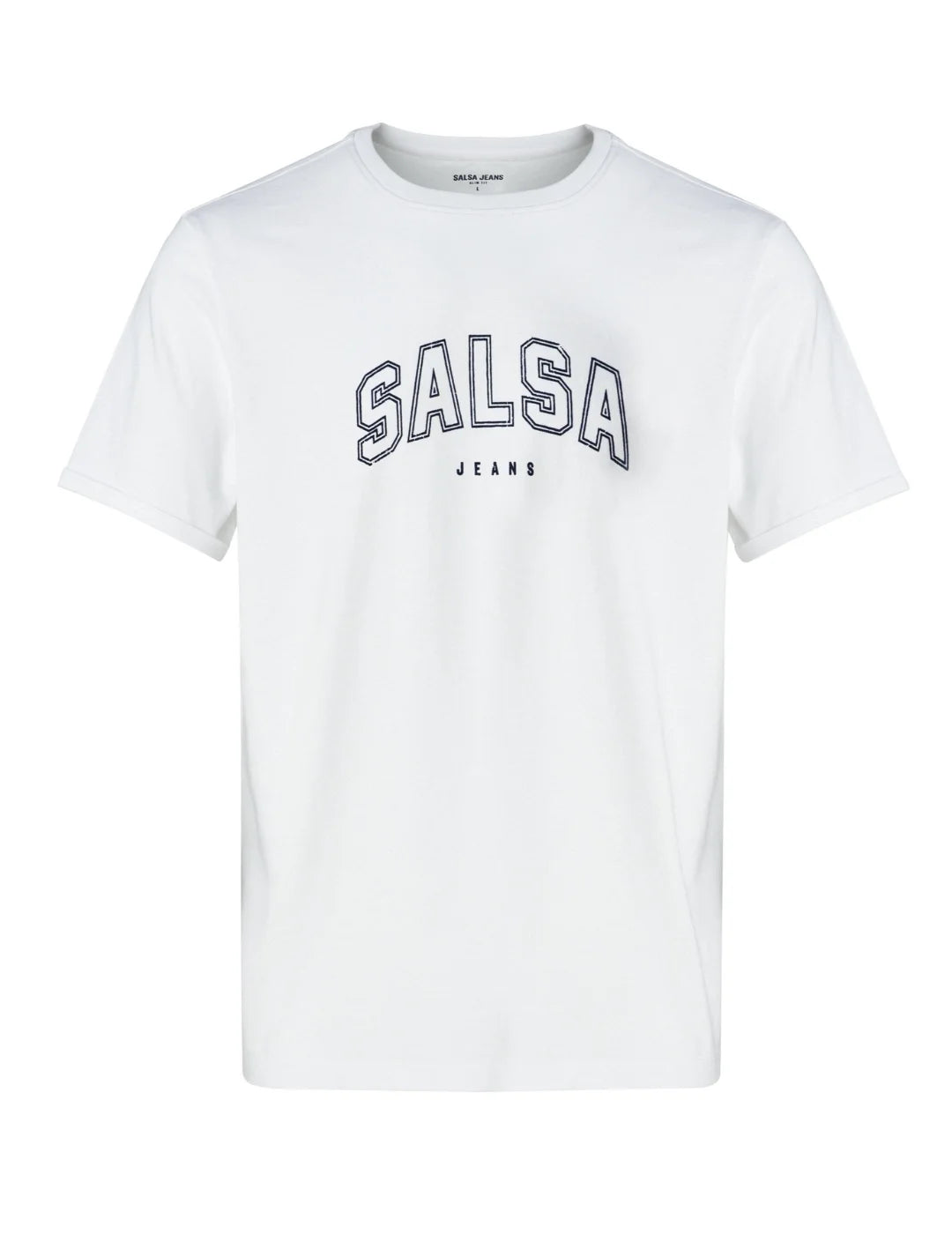 Camiseta Logo Univesitario Salsa Jeans Blanco | Bicos de Fío