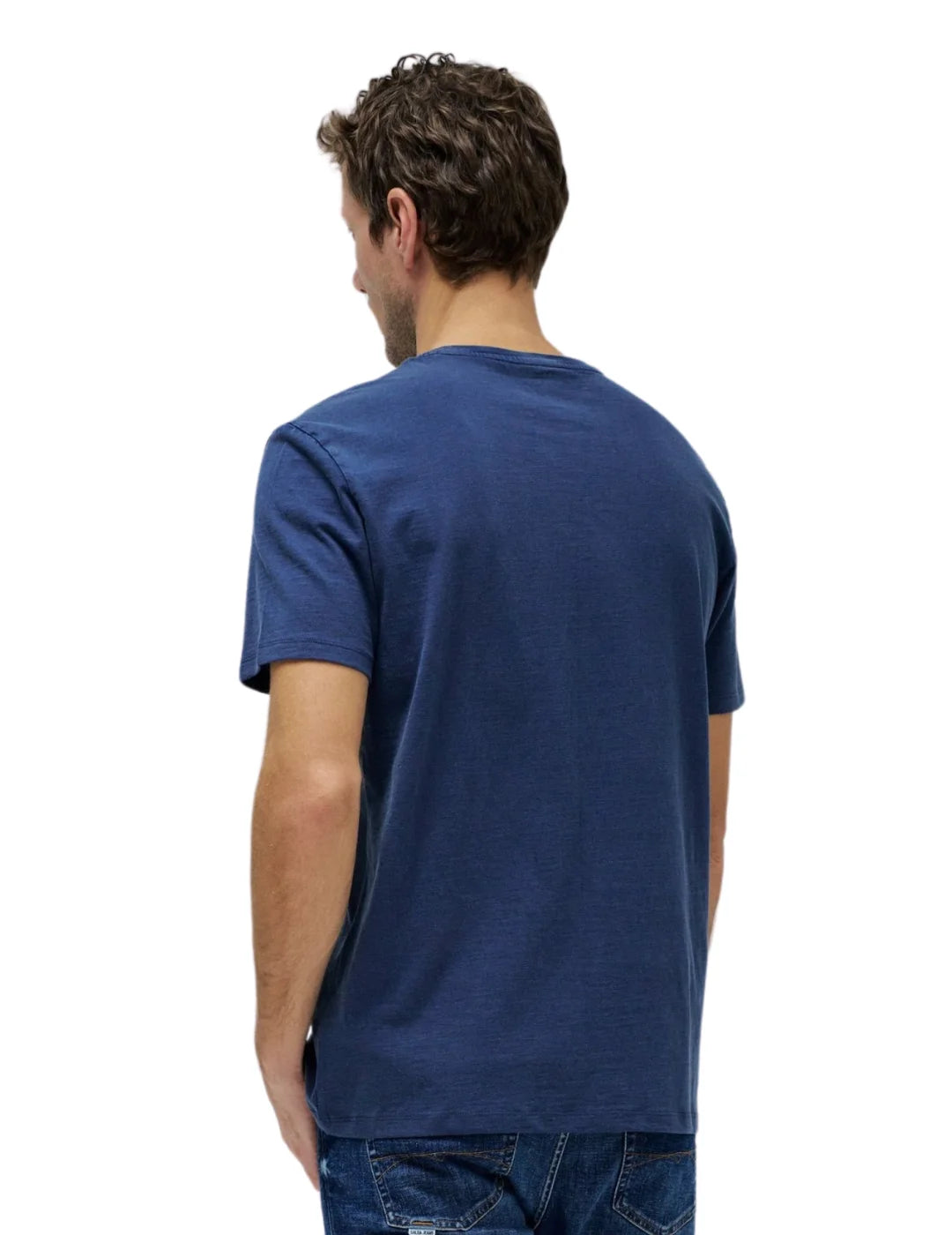 Camiseta Branding Washed Salsa Jeans Azul Marino | Bicos de Fío