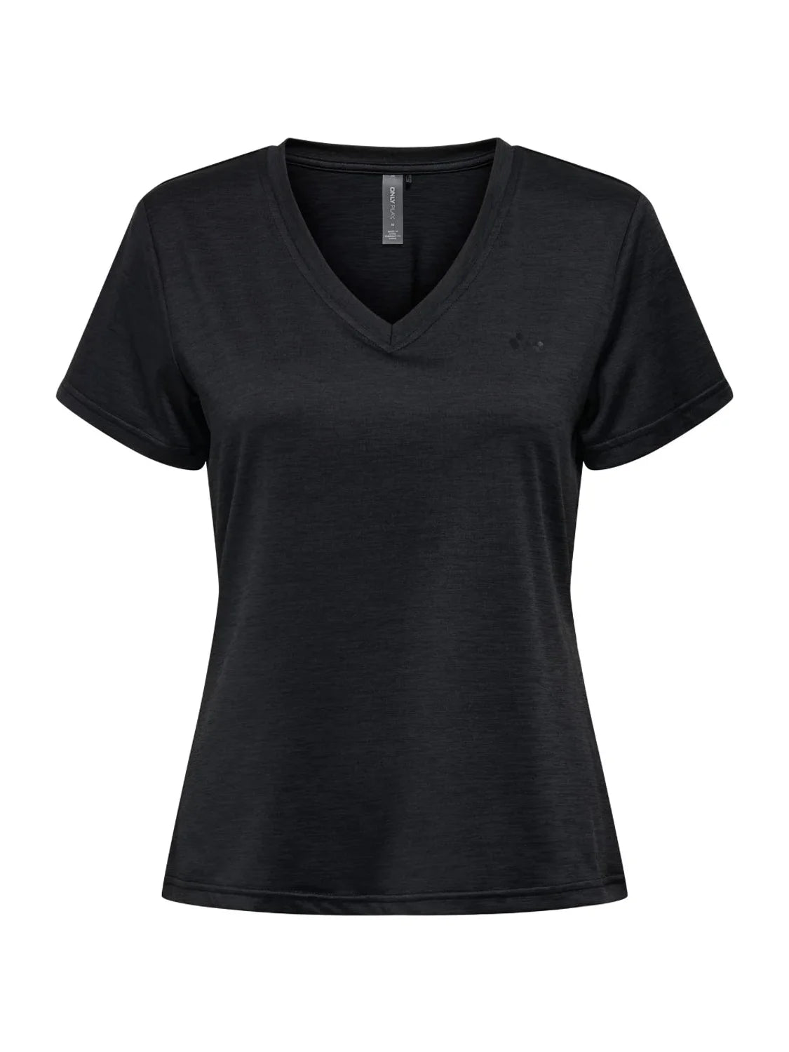 Camiseta Cuello Pico ONLY PLAY Core Negro | Bicos de Fío