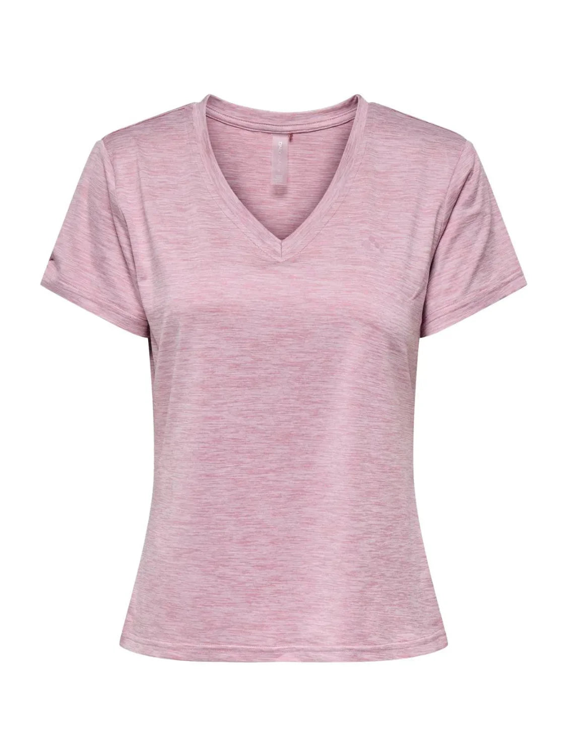Camiseta Cuello Pico ONLY PLAY Core Rosa | Bicos de Fío