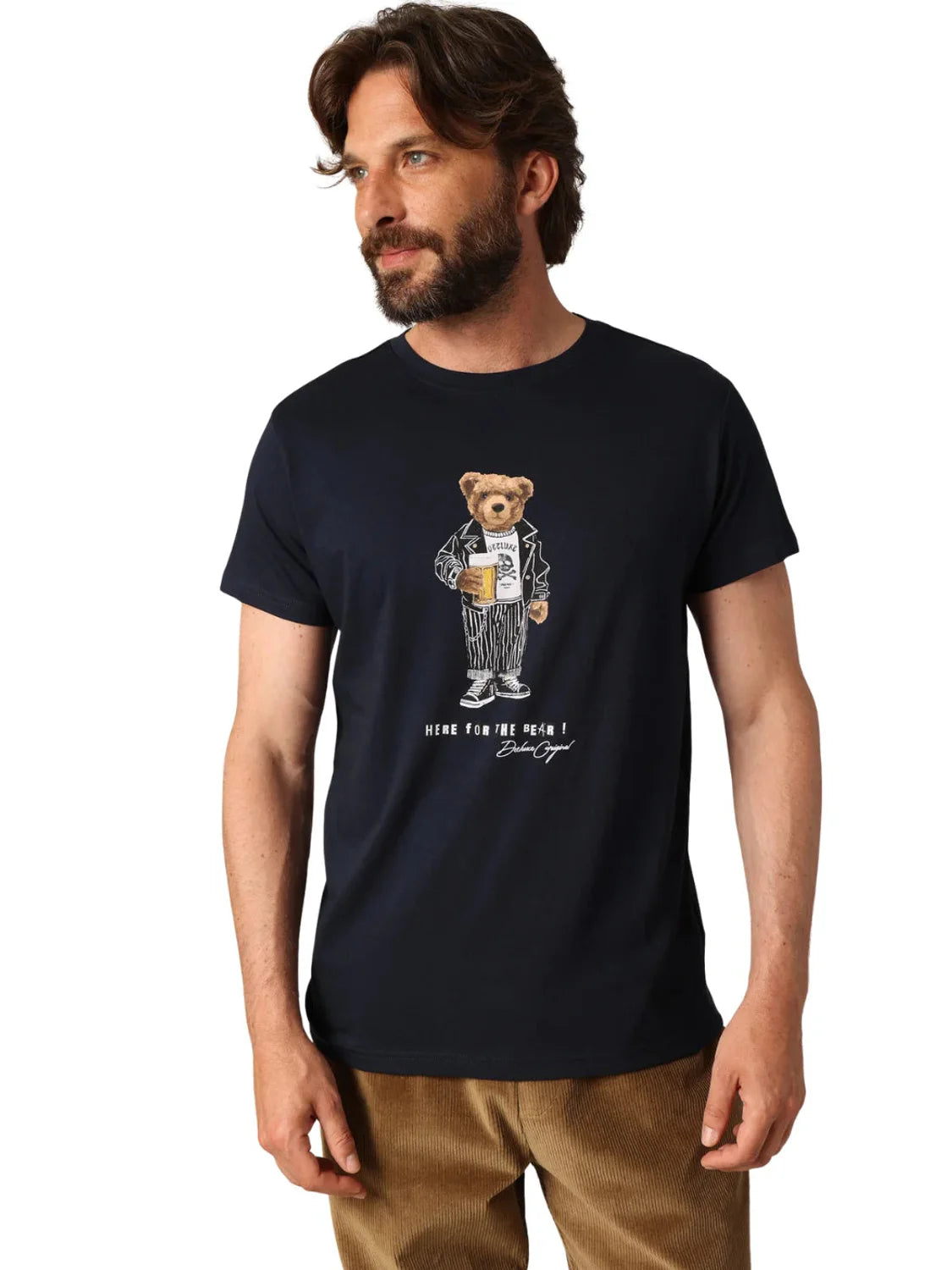 Camiseta DEELUXE Bebear Azul Marino | Bicos de Fío