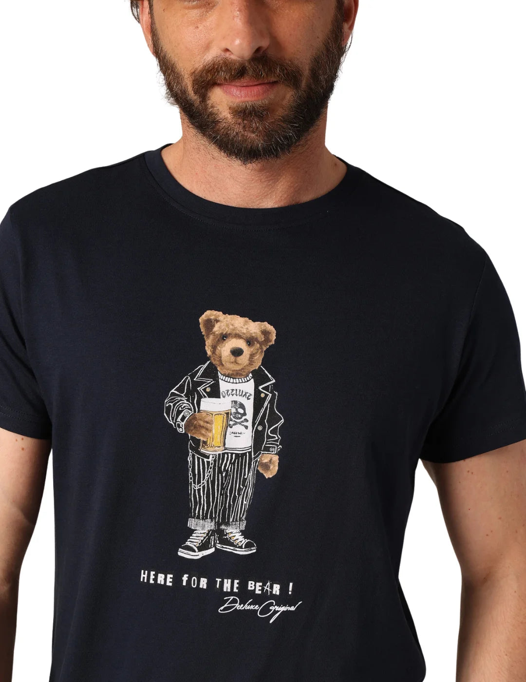 Camiseta DEELUXE Bebear Azul Marino | Bicos de Fío