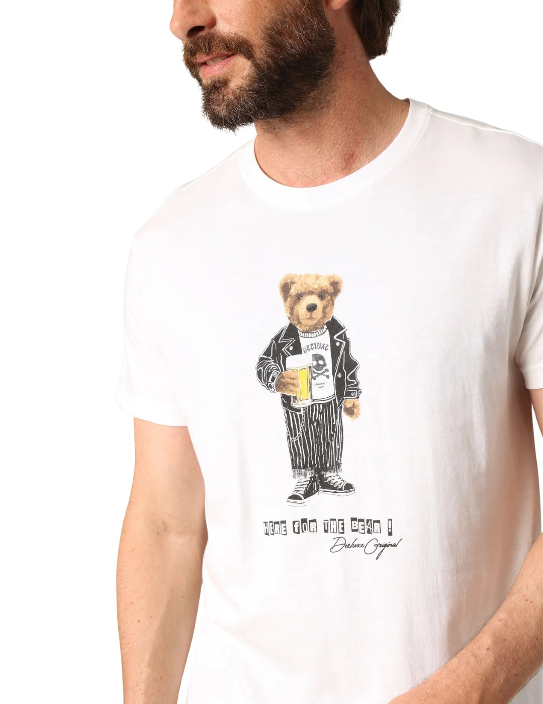 Camiseta DEELUXE Bebear Blanco | Bicos de Fío