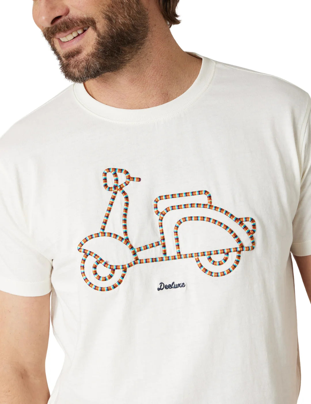 Camiseta DEELUXE Motoreta Blanco | Bicos de Fío