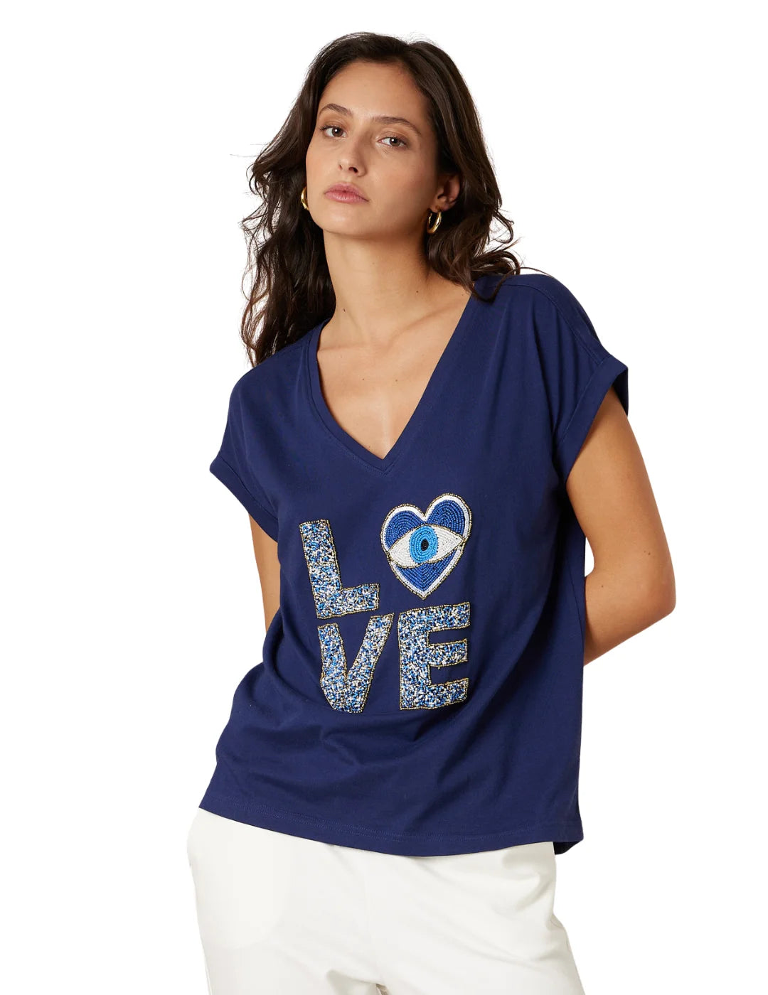 Camiseta DEELUXE Mykolove Azul Marino | Bicos de Fío