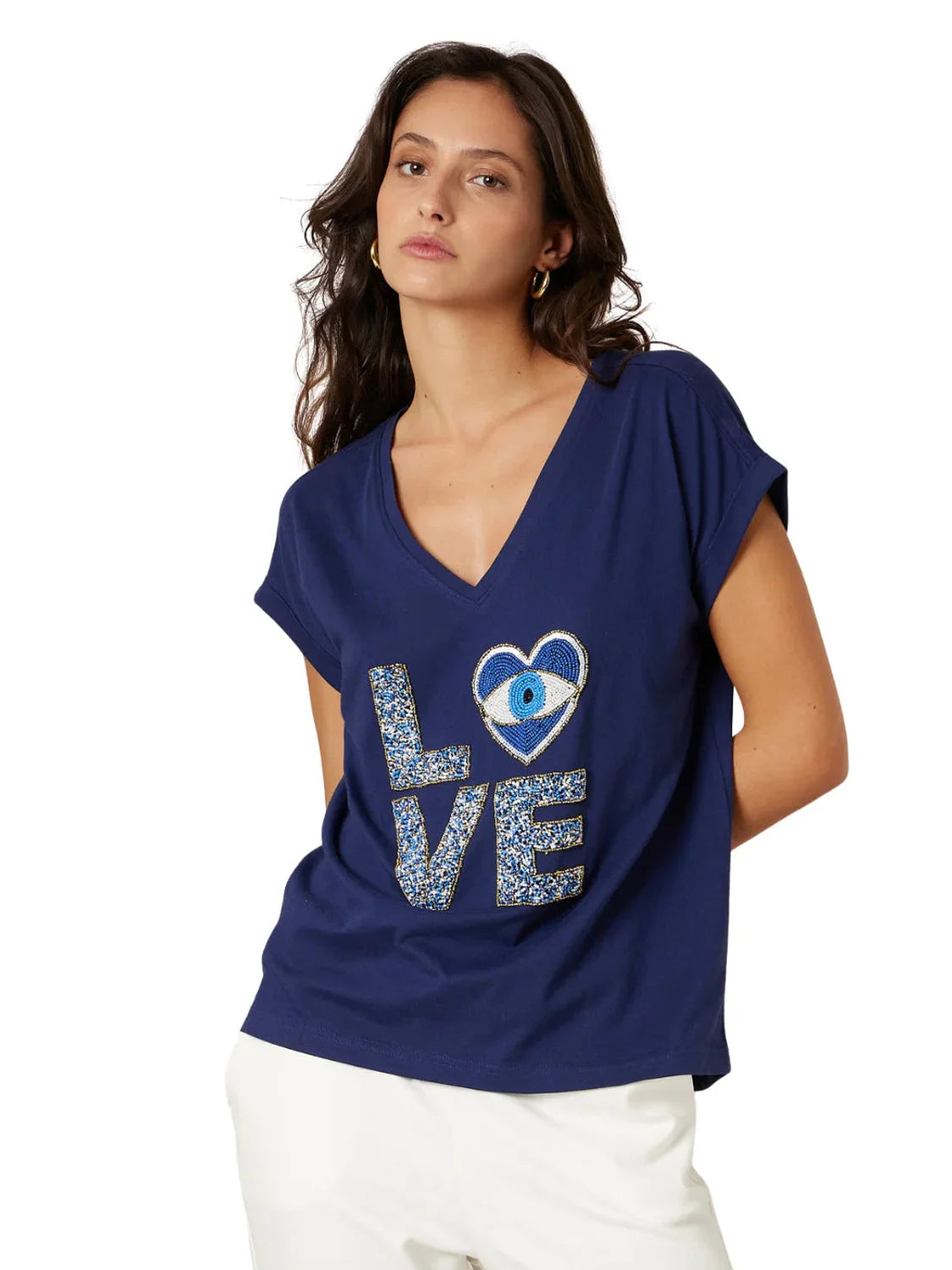 Camiseta DEELUXE Mykolove Azul Marino | Bicos de Fío