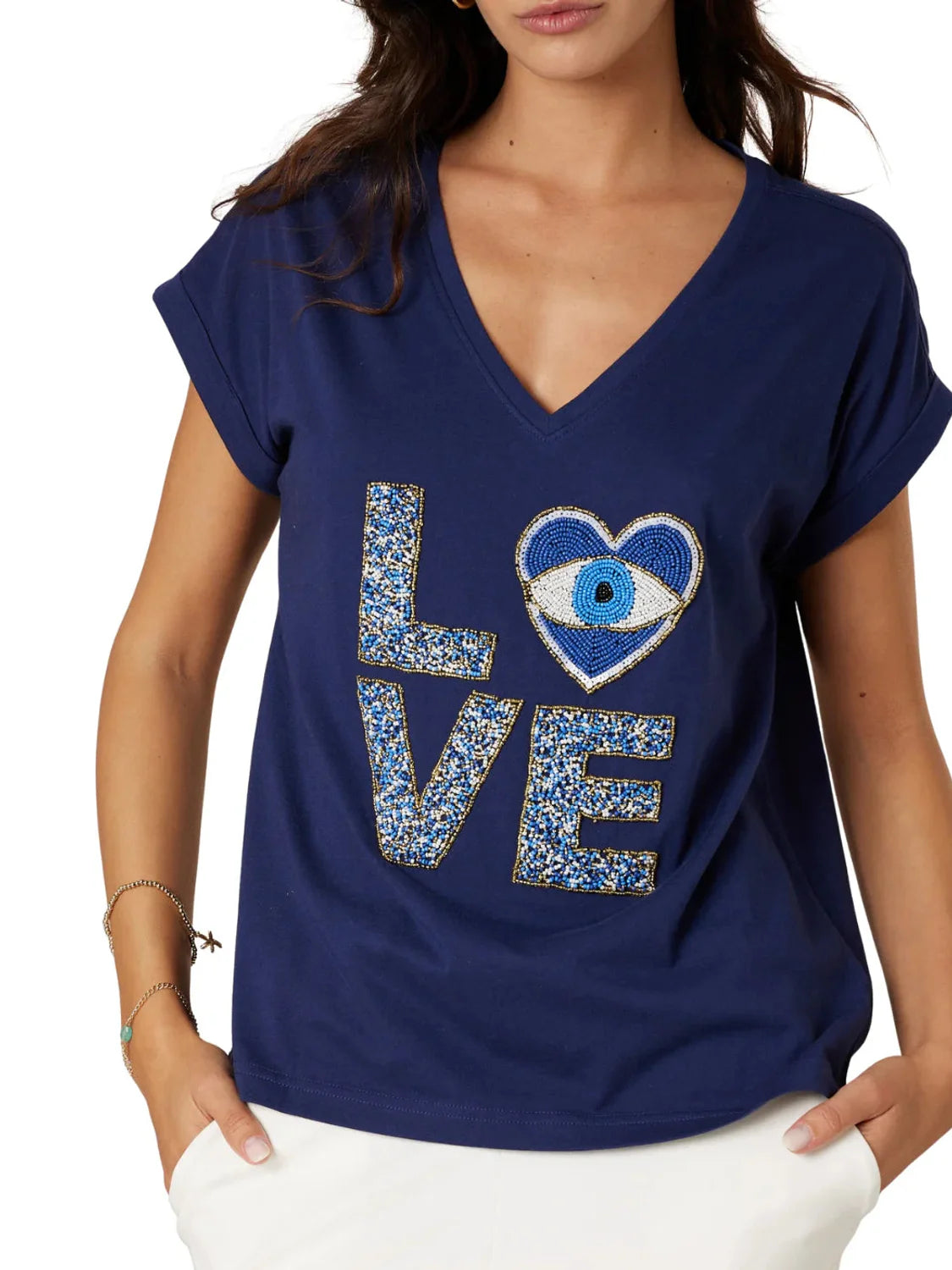 Camiseta DEELUXE Mykolove Azul Marino | Bicos de Fío