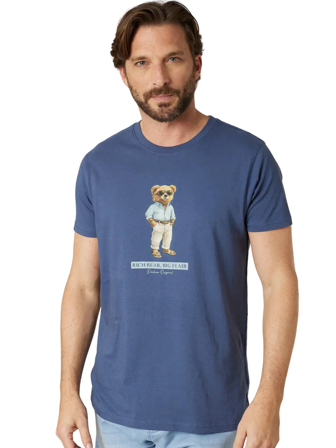 Camiseta DEELUXE Richbear Azul Indigo | Bicos de Fío