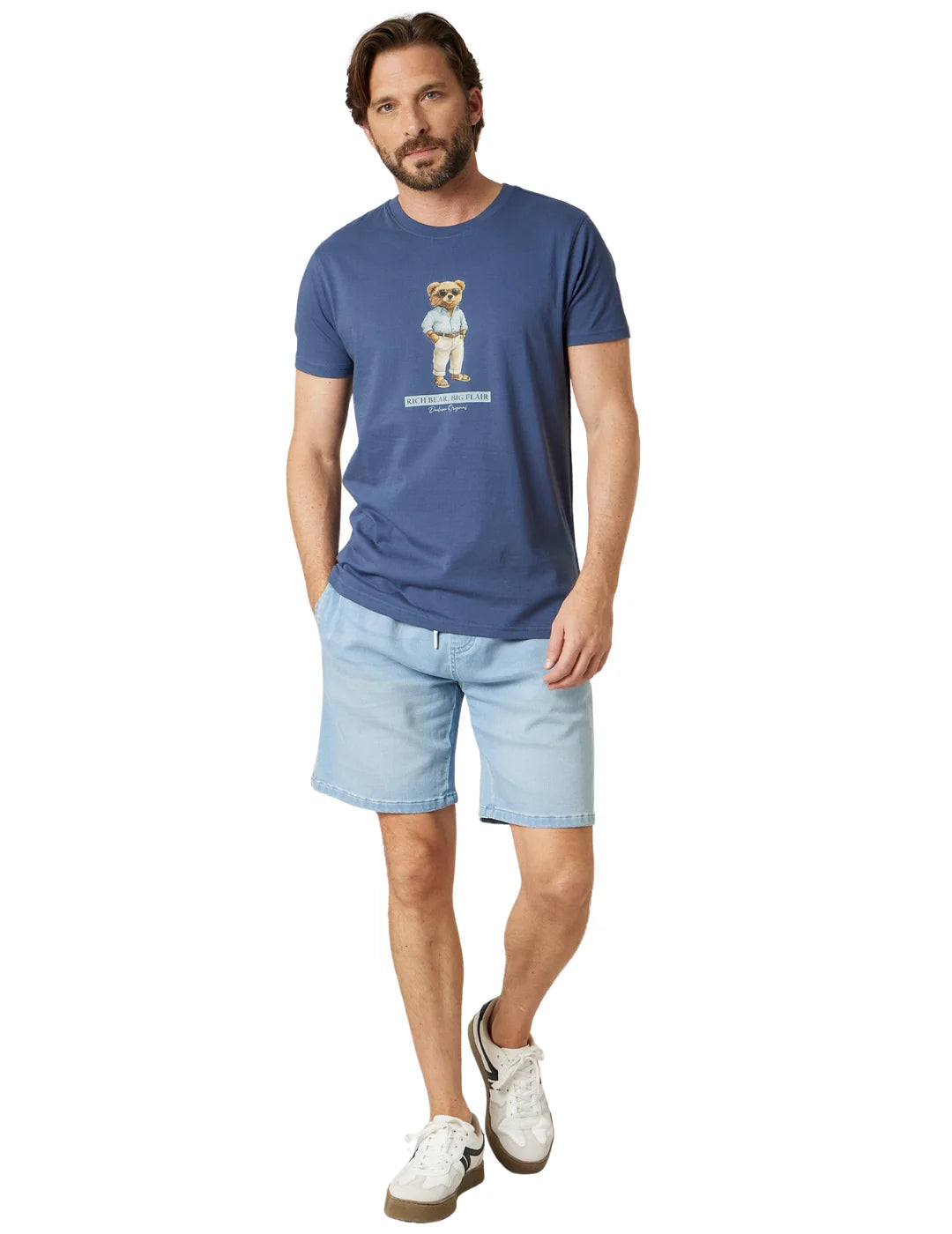 Camiseta DEELUXE Richbear Azul Indigo | Bicos de Fío