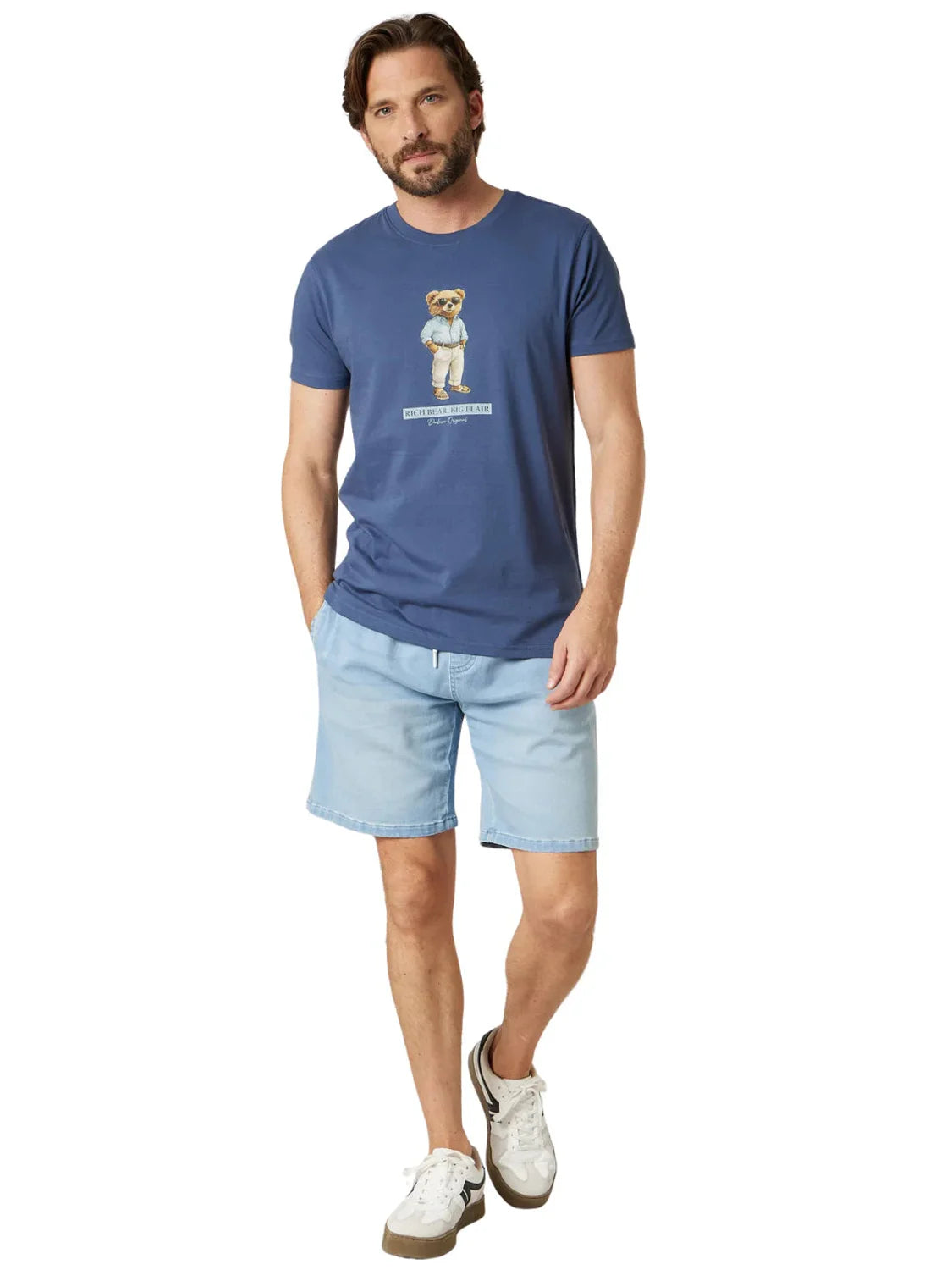 Camiseta DEELUXE Richbear Azul Indigo | Bicos de Fío