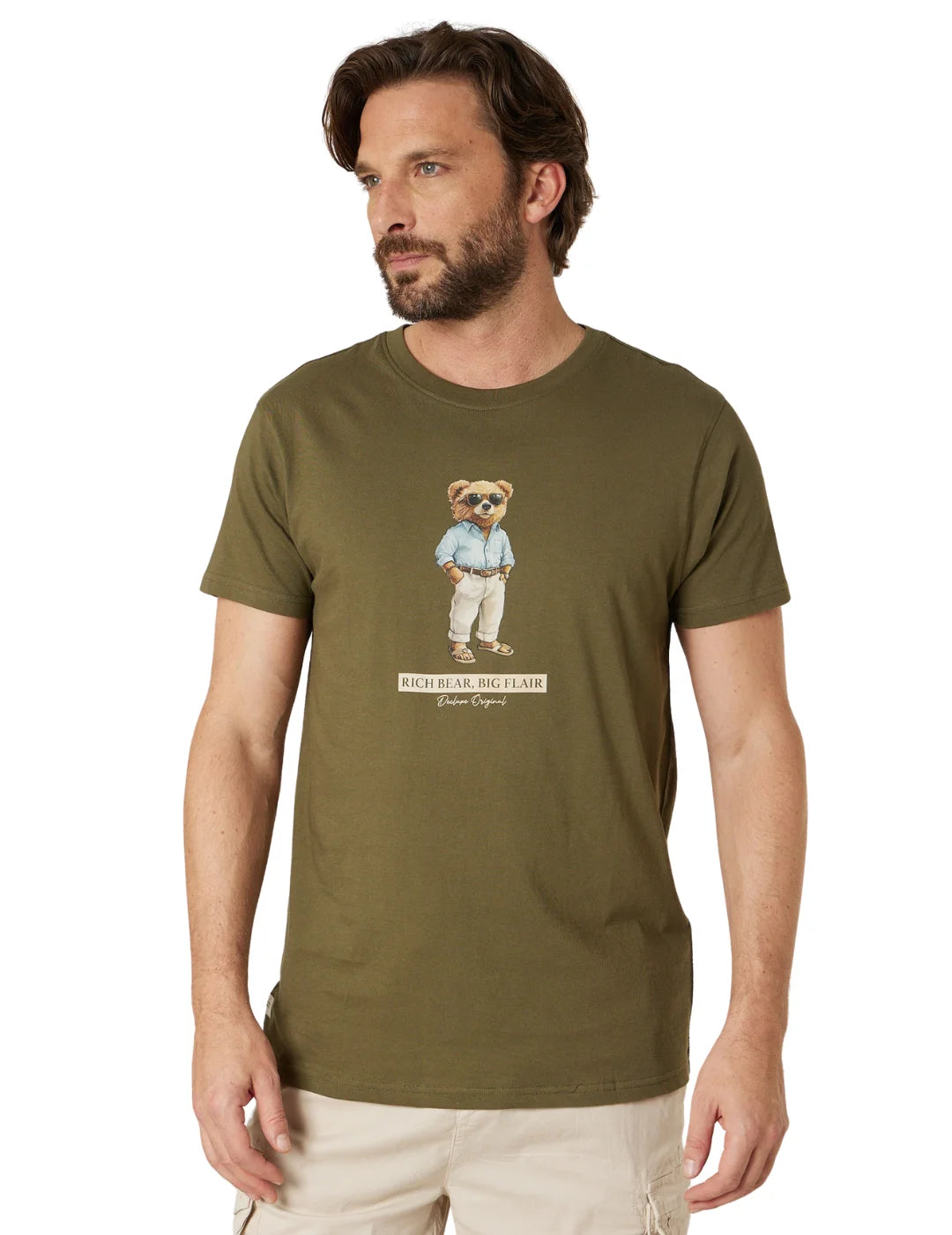 Camiseta DEELUXE Richbear Khaki | Bicos de Fío