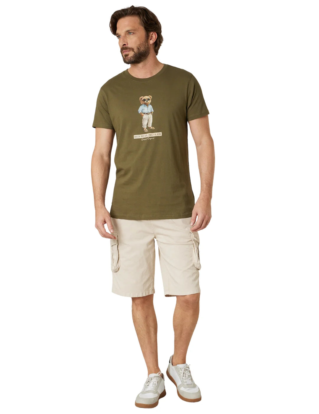 Camiseta DEELUXE Richbear Khaki | Bicos de Fío