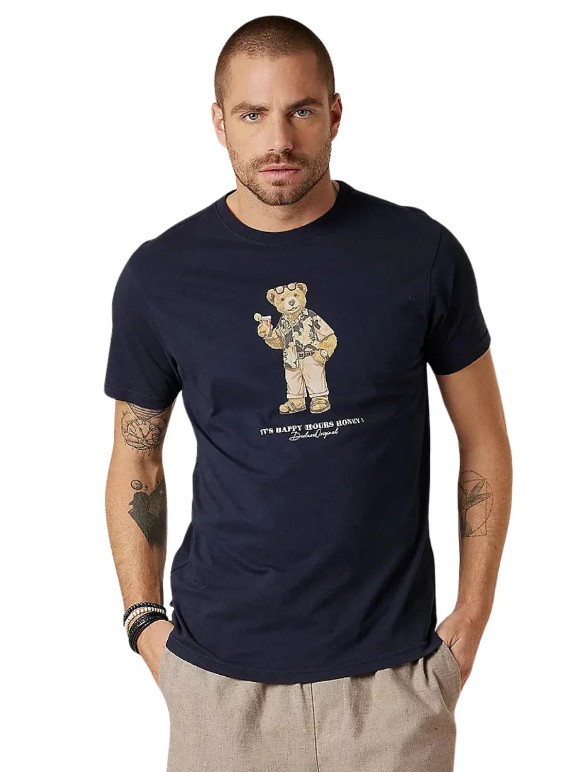 Camiseta DEELUXE Sunbear Azul Marino | Bicos de Fío