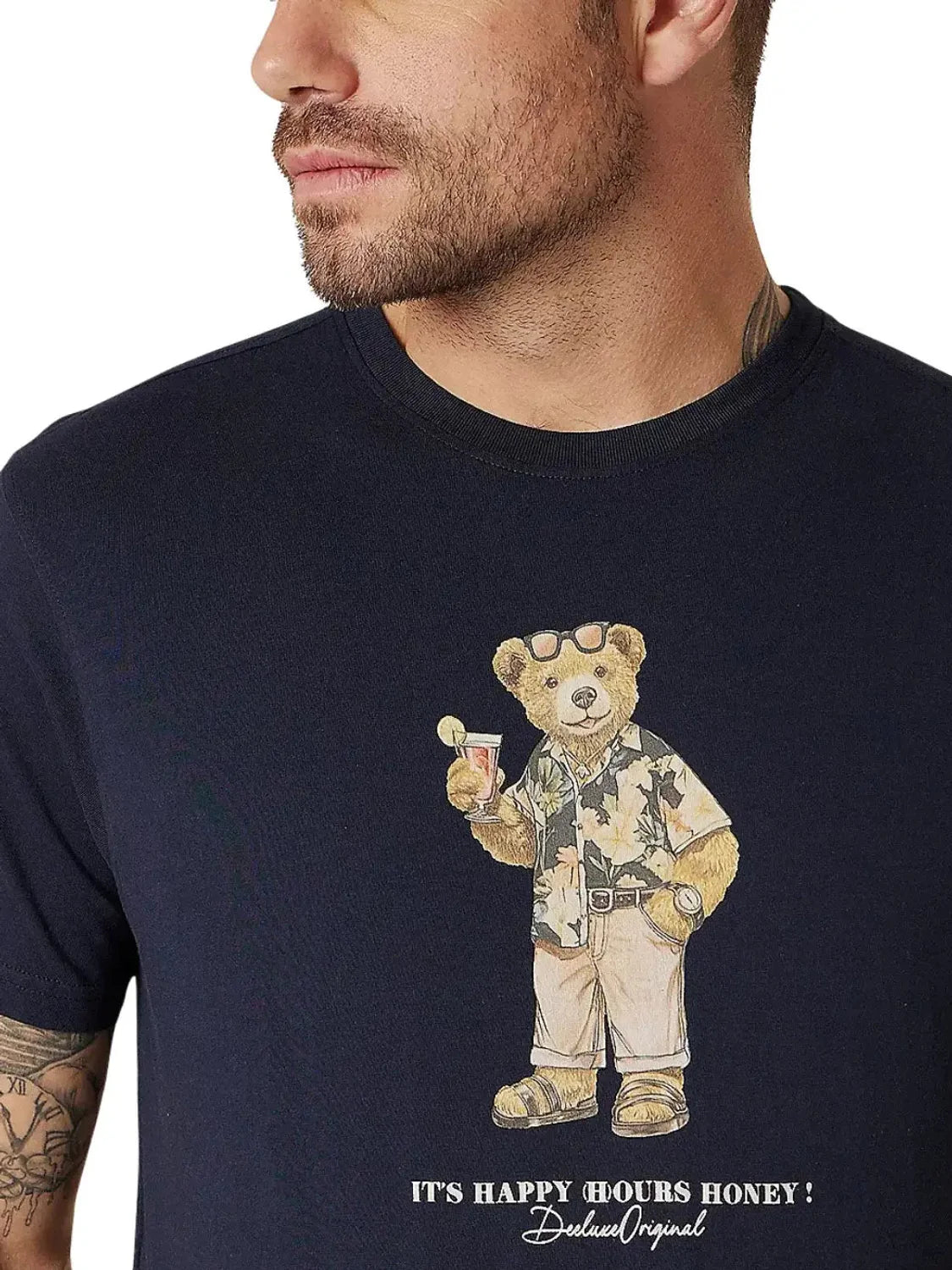Camiseta DEELUXE Sunbear Azul Marino | Bicos de Fío