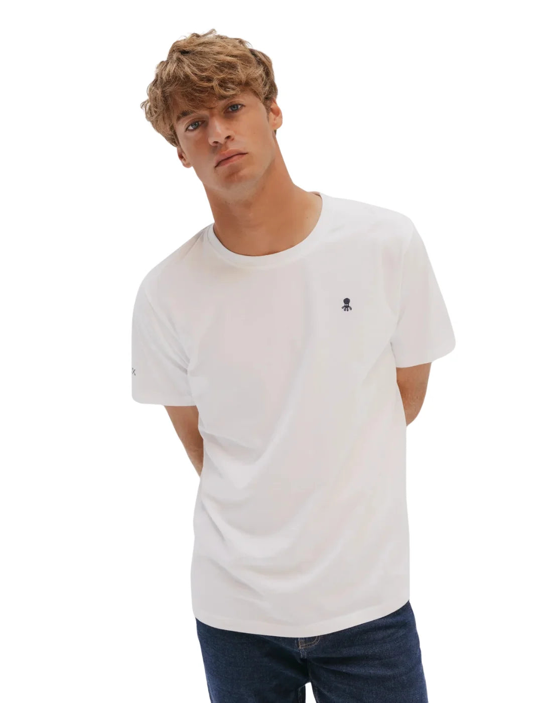 Camiseta El Pulpo Logo Bordado Blanco | Bicos de Fío