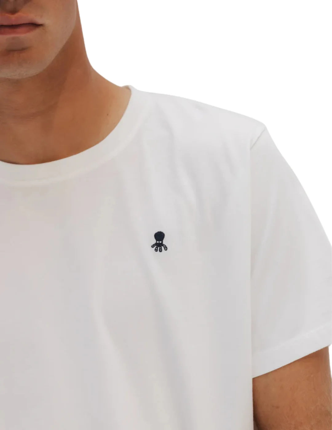 Camiseta El Pulpo Logo Bordado Blanco | Bicos de Fío
