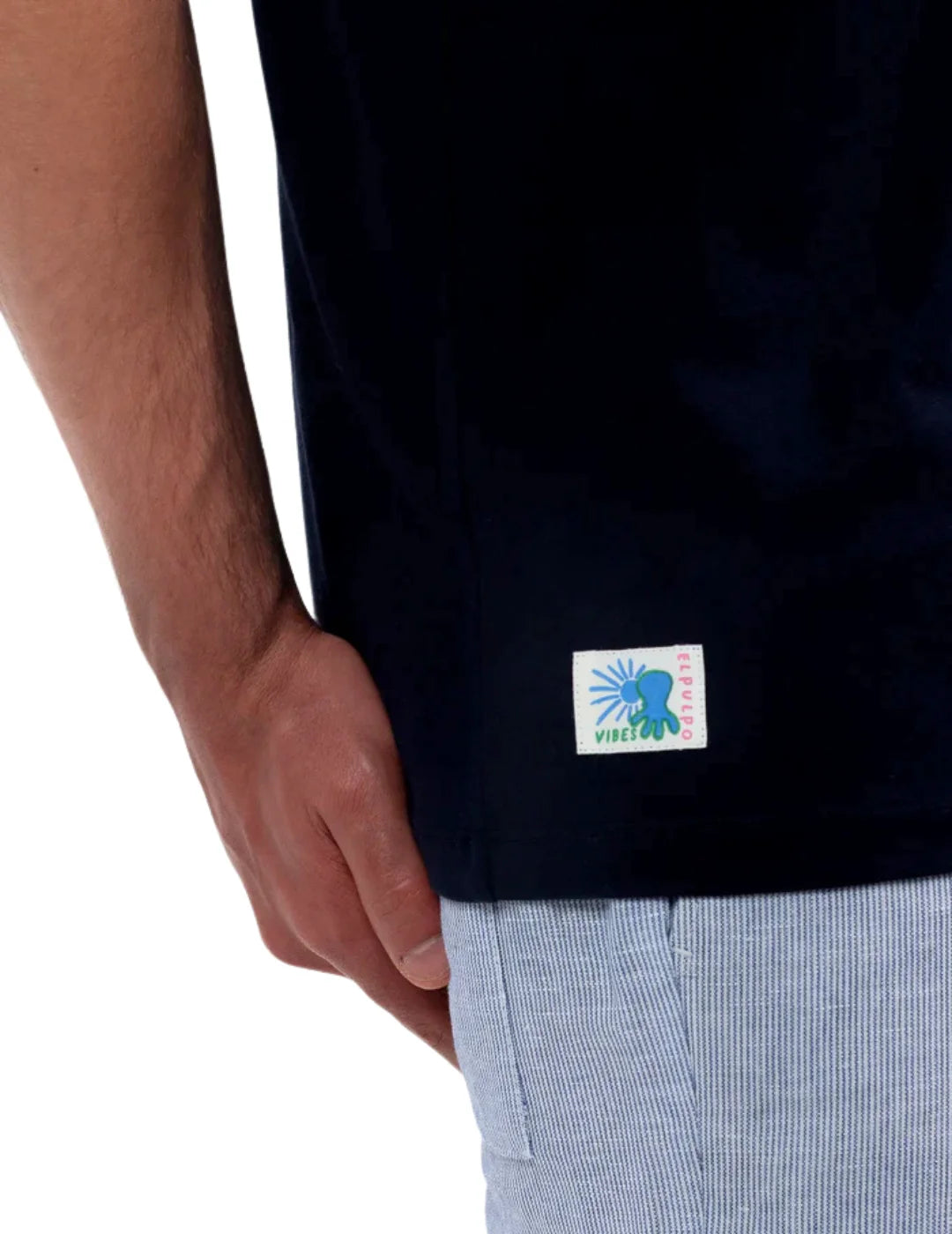 Camiseta elPulpo Estampado Logo Azul Marino | Bicos de Fío