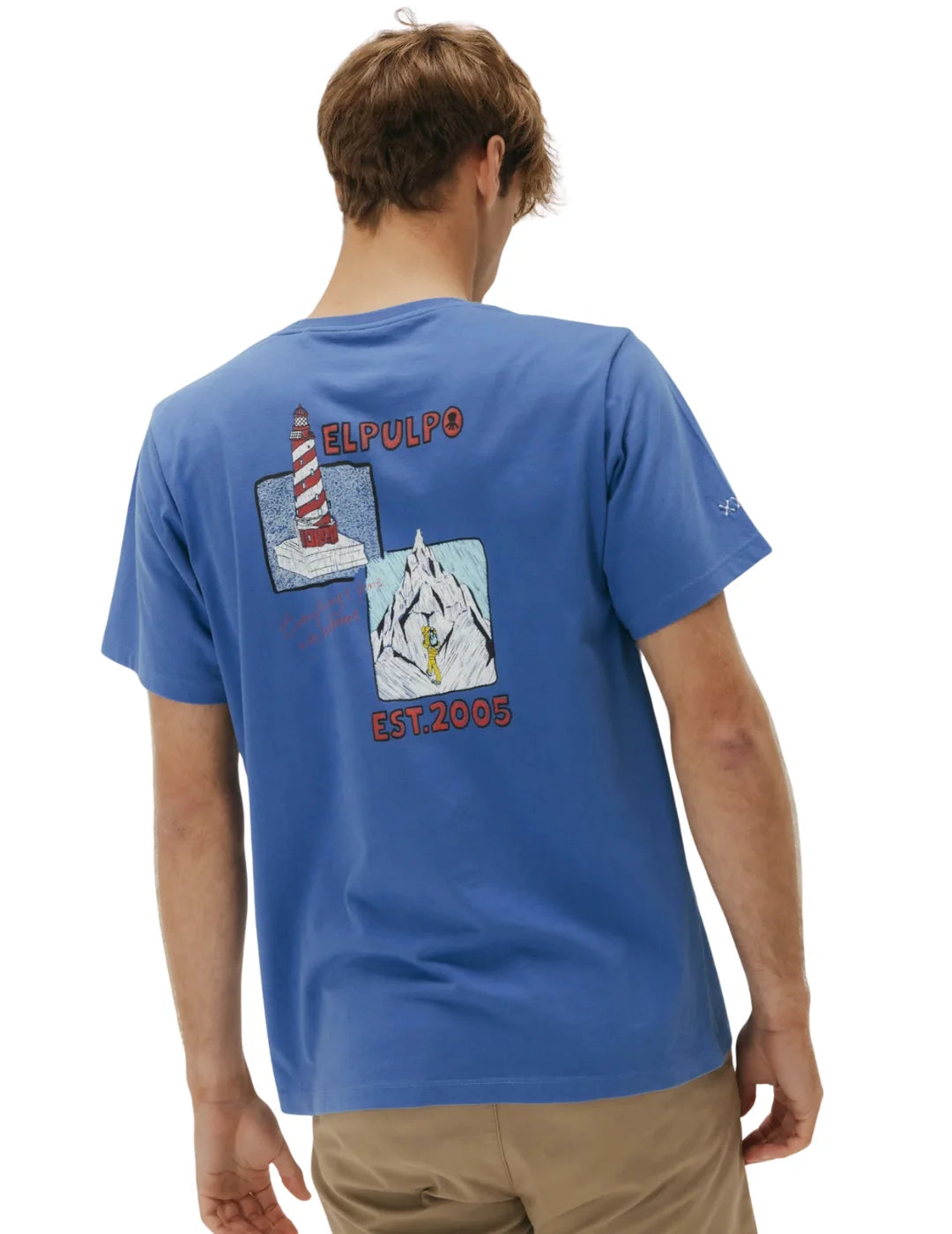 Camiseta El Pulpo Faro Polar Azul | Bicos de Fío