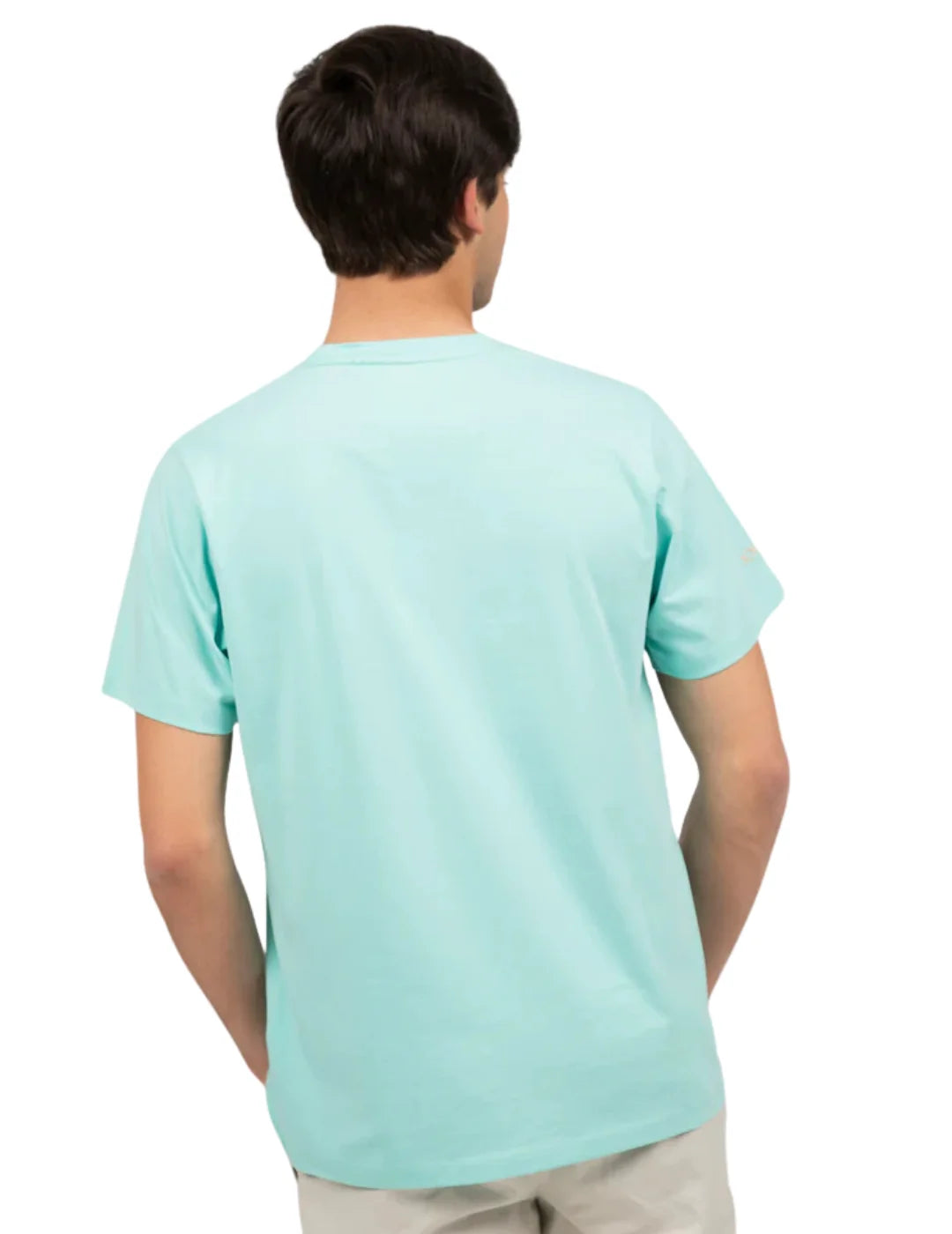 Camiseta elPulpo Logo Bordado Contraste Verde Agua | Bicos de Fío