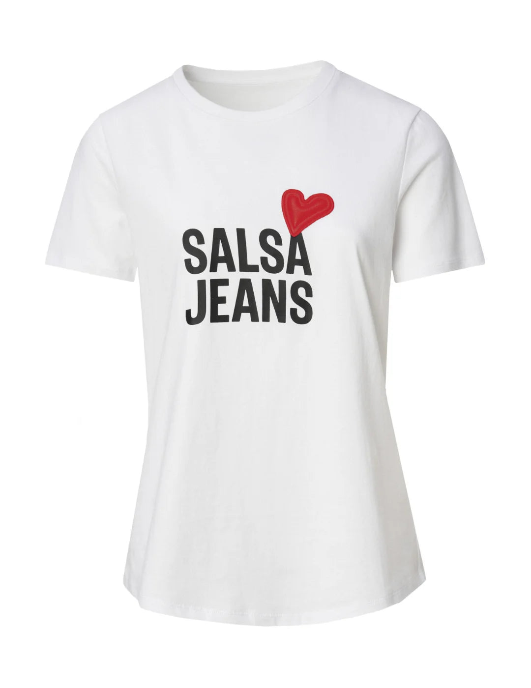 Camiseta Logo Corazón Salsa Jeans Blanco | Bicos de Fío